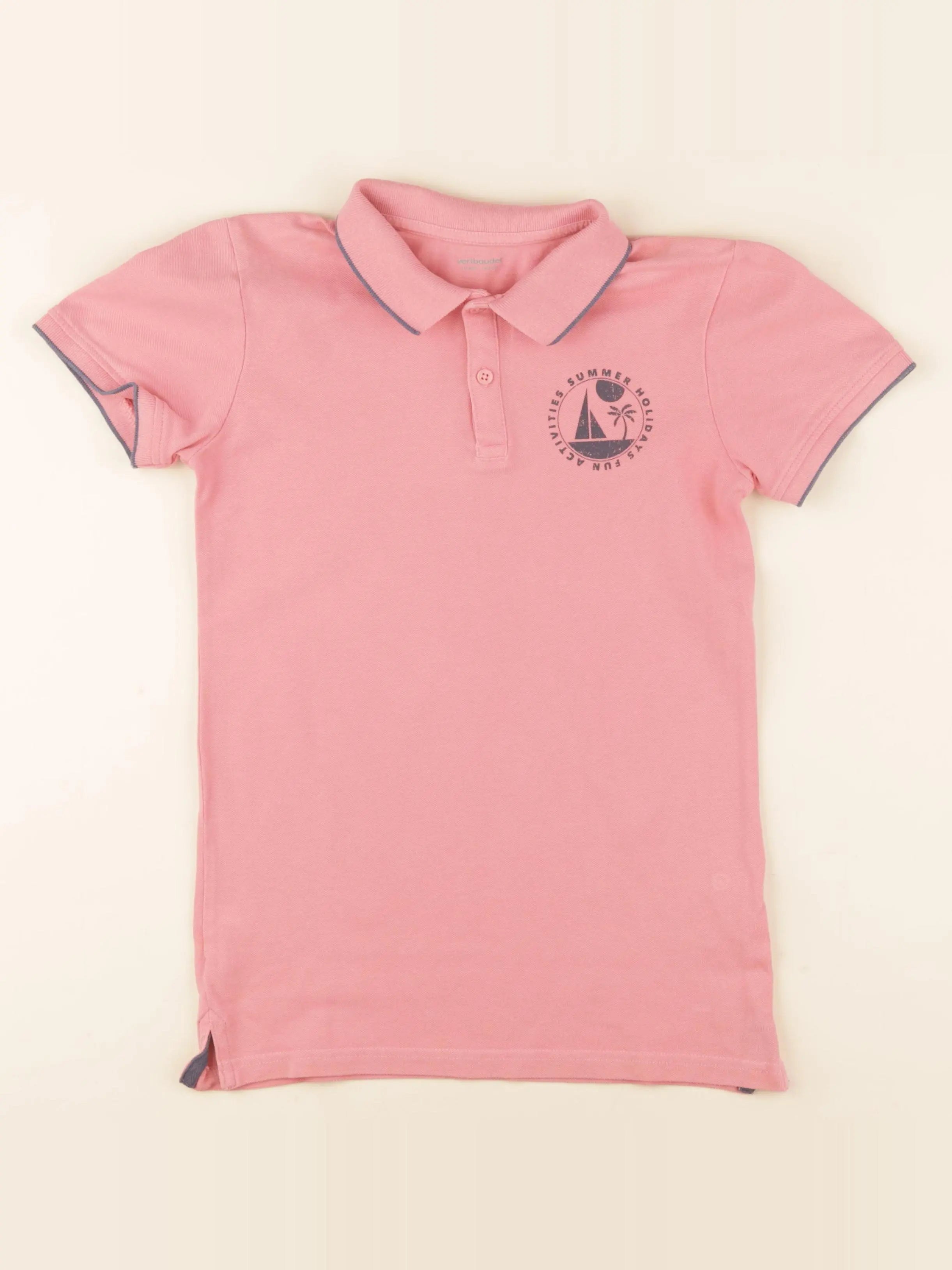 Vertbaudet - polo rose - 10 ans