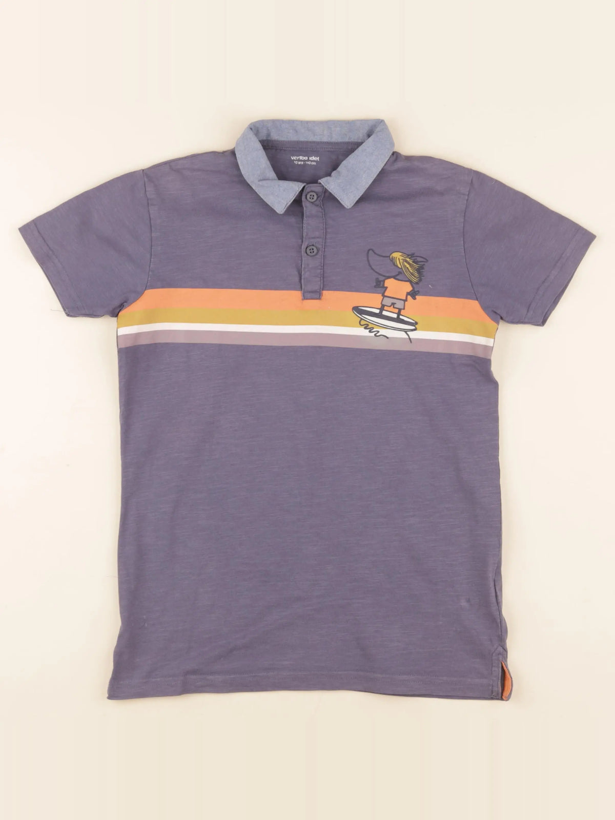 Vertbaudet - polo bleu - 10 ans