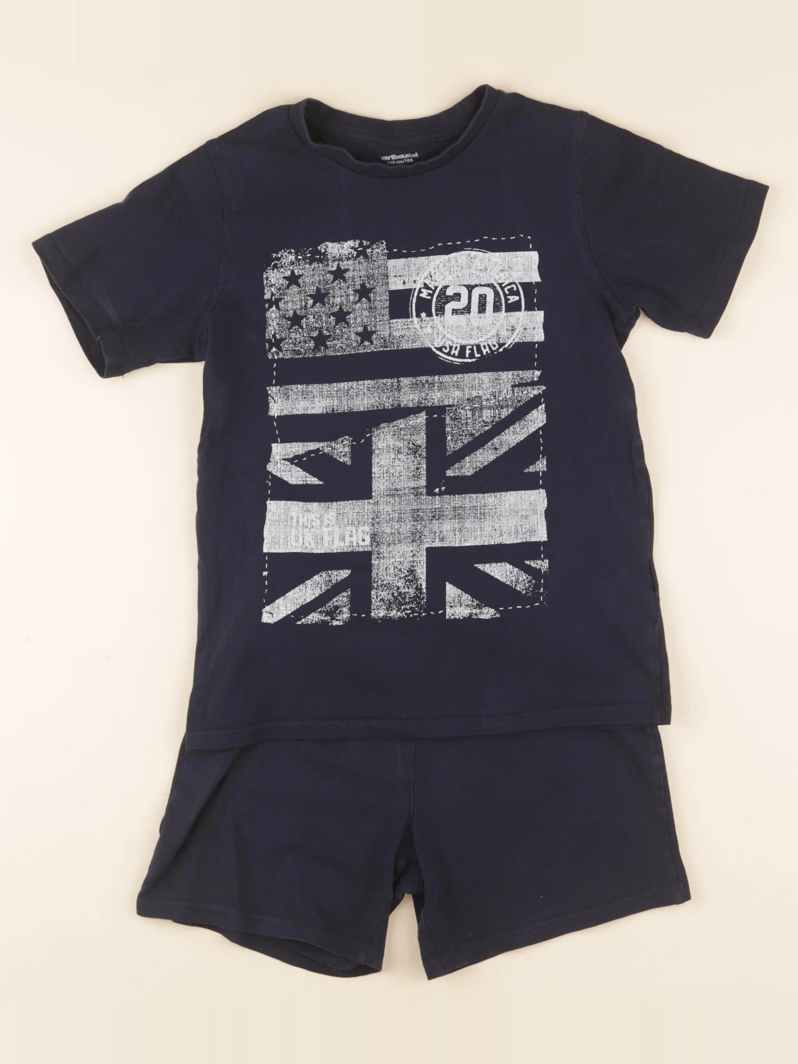 Vertbaudet - pyjama coton bleu - 10 ans