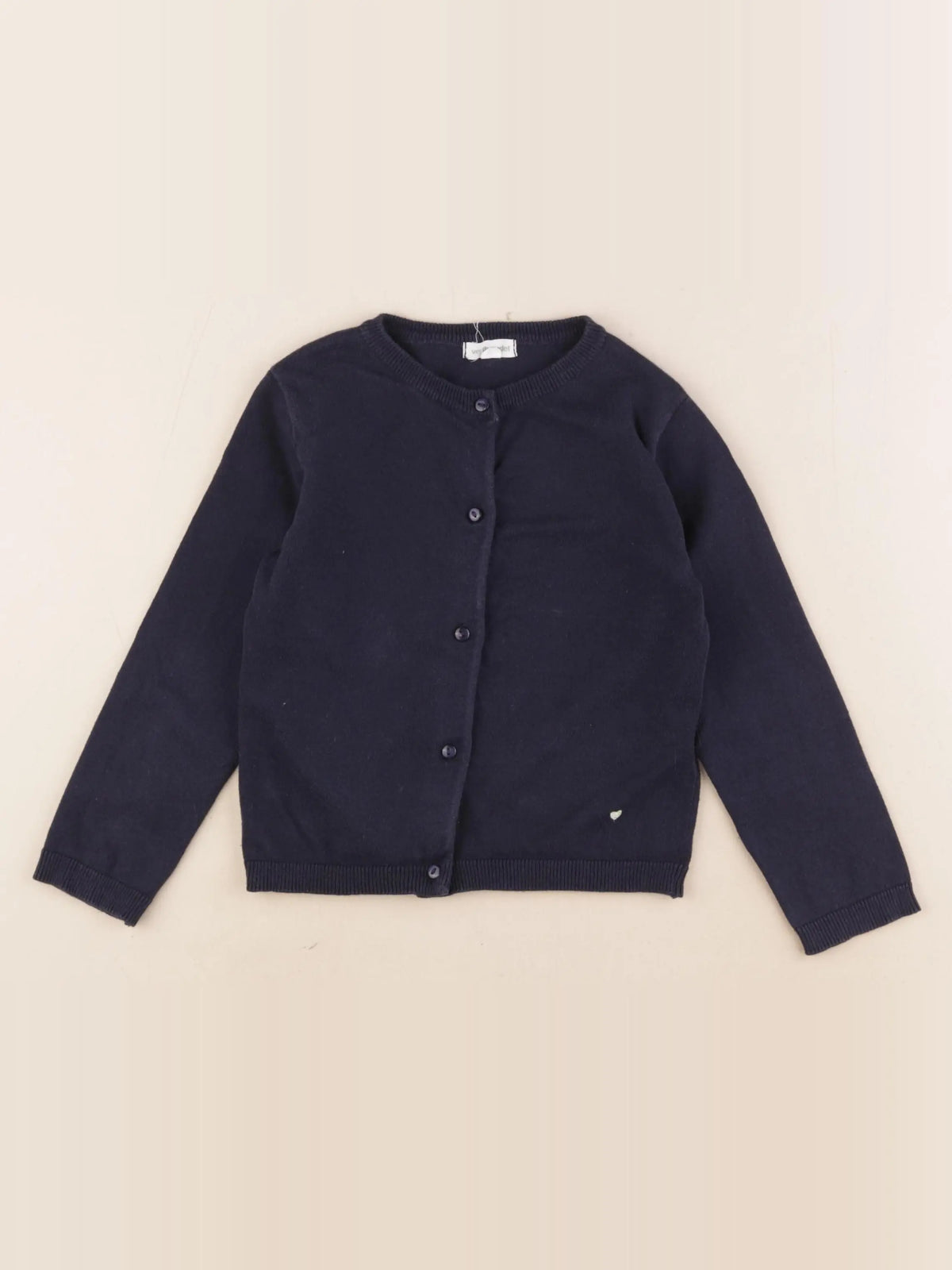Vertbaudet - gilet bleu, or - 4 ans