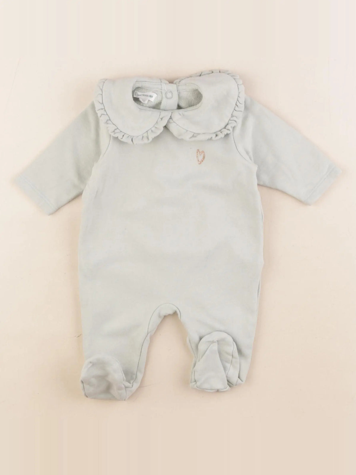 Vertbaudet - pyjama coton vert - 1 mois