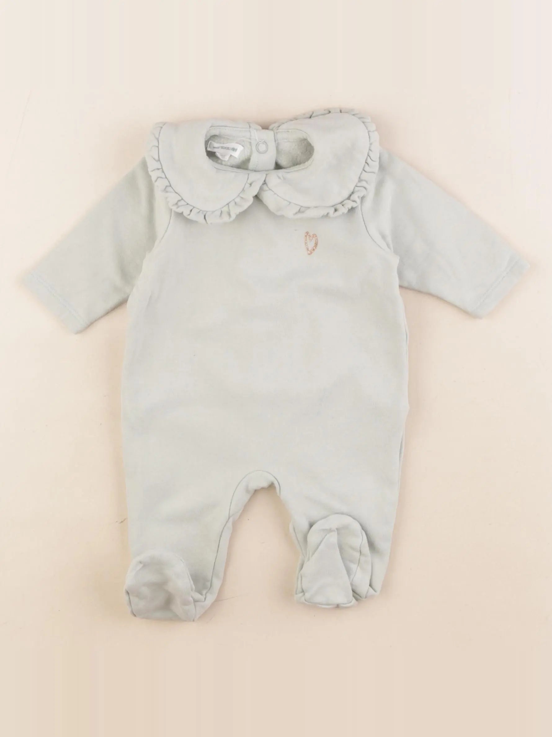 Vertbaudet - pyjama coton vert - 1 mois