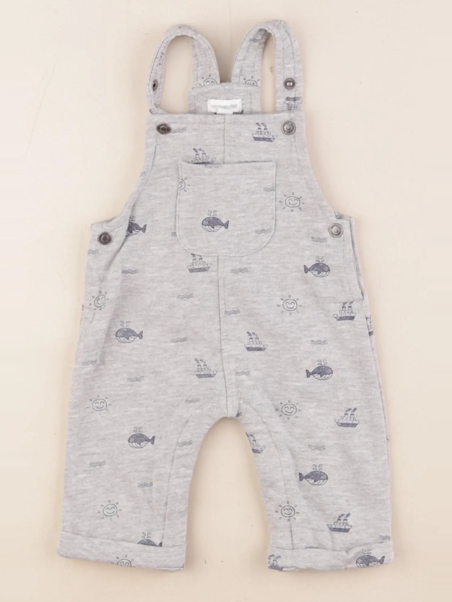 Vertbaudet - salopette gris - 3 mois