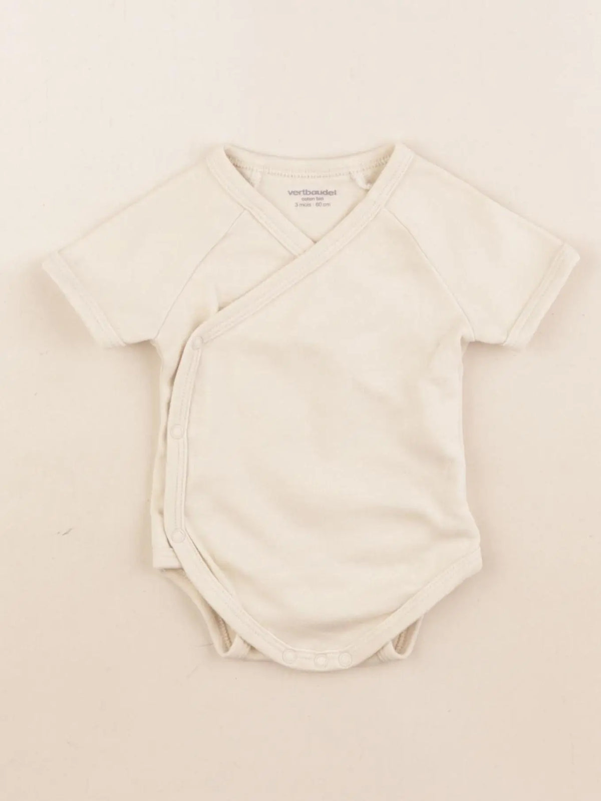 Vertbaudet - body beige - 3 mois