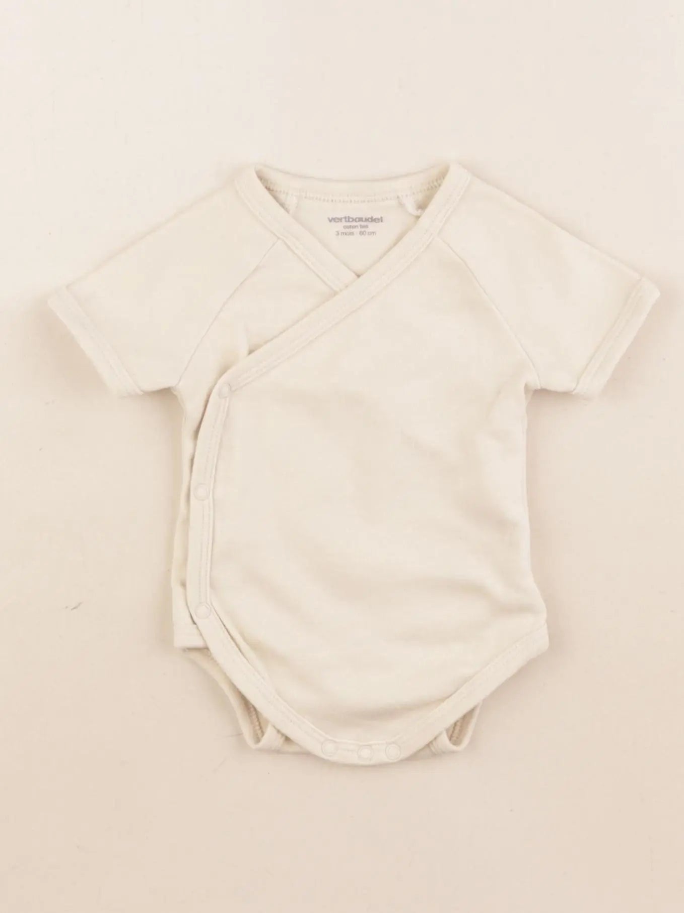 Vertbaudet - body beige - 3 mois