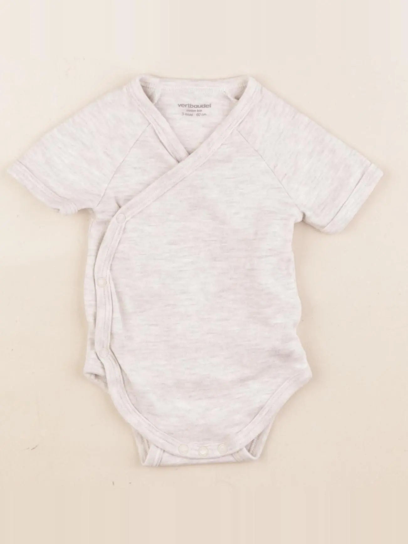 Vertbaudet - body gris - 3 mois