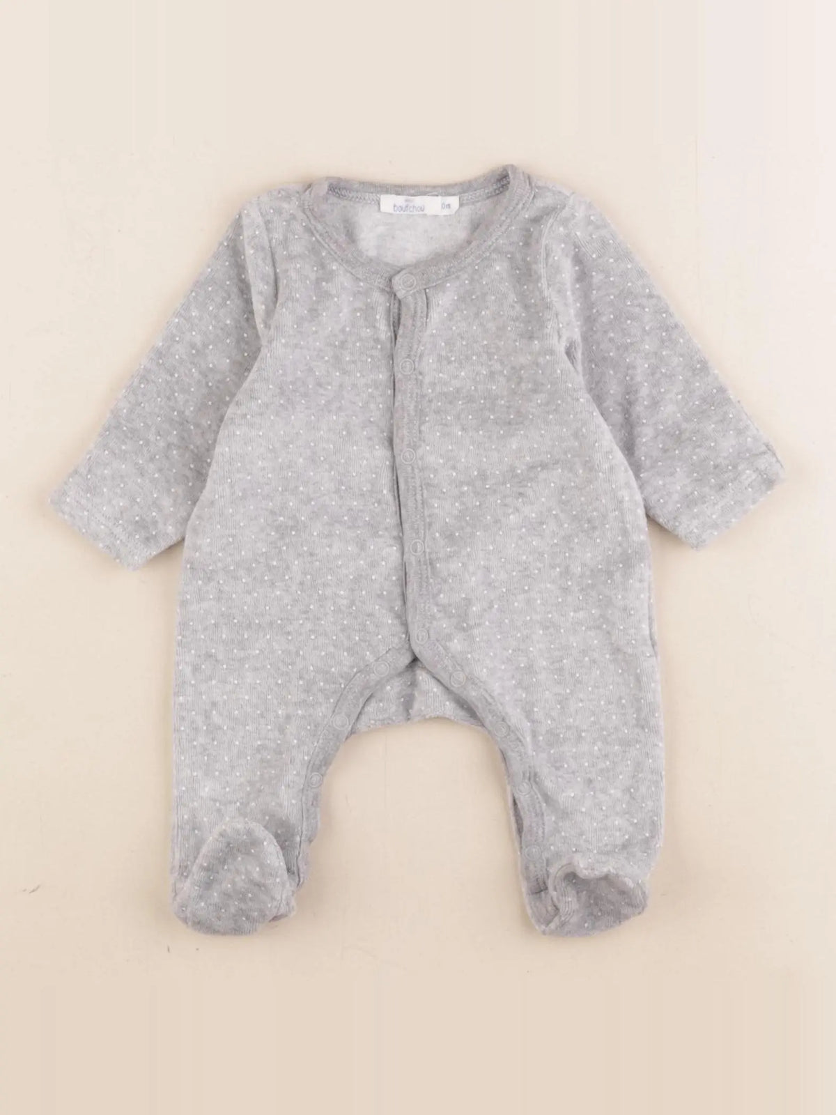 Boutchou - pyjama velours gris - Prématuré