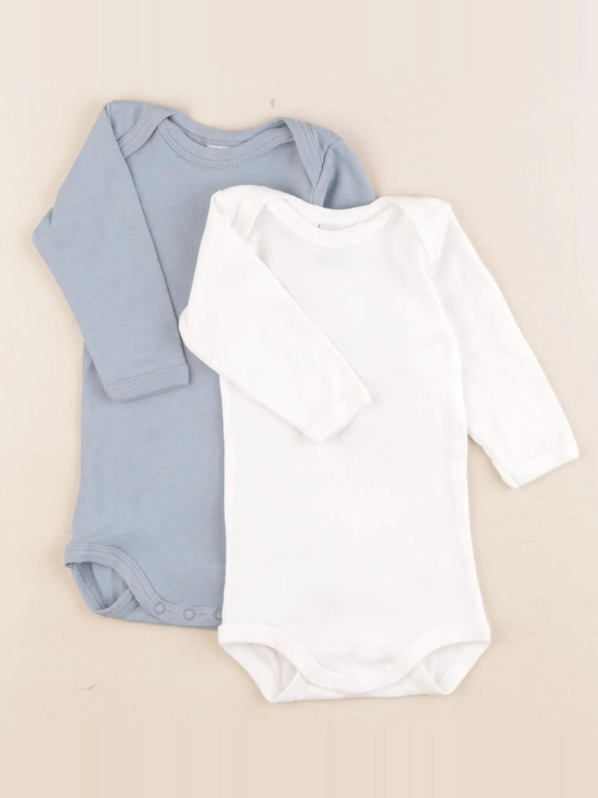 Petit Bateau - lot de 2 bodies en coton bleu, blanc - 3 mois