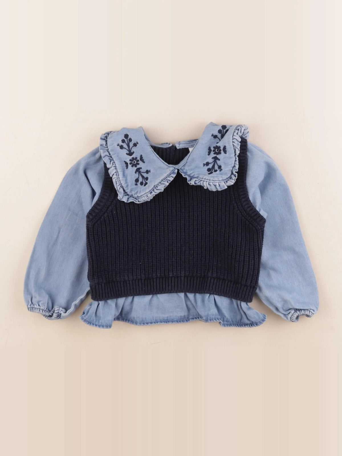 Zara - pull bleu - 2 ans