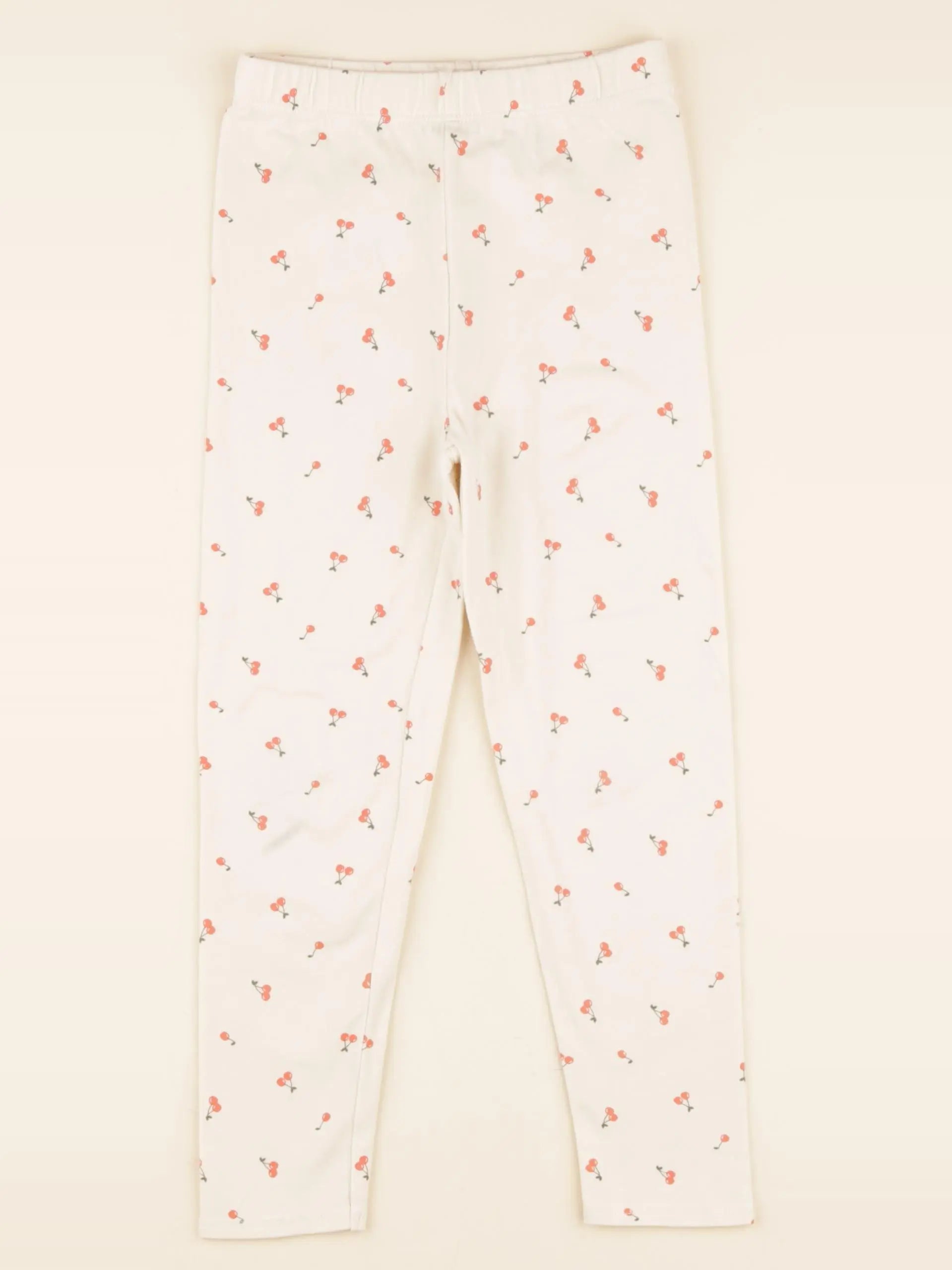 Vertbaudet - legging beige, rouge - 5 ans