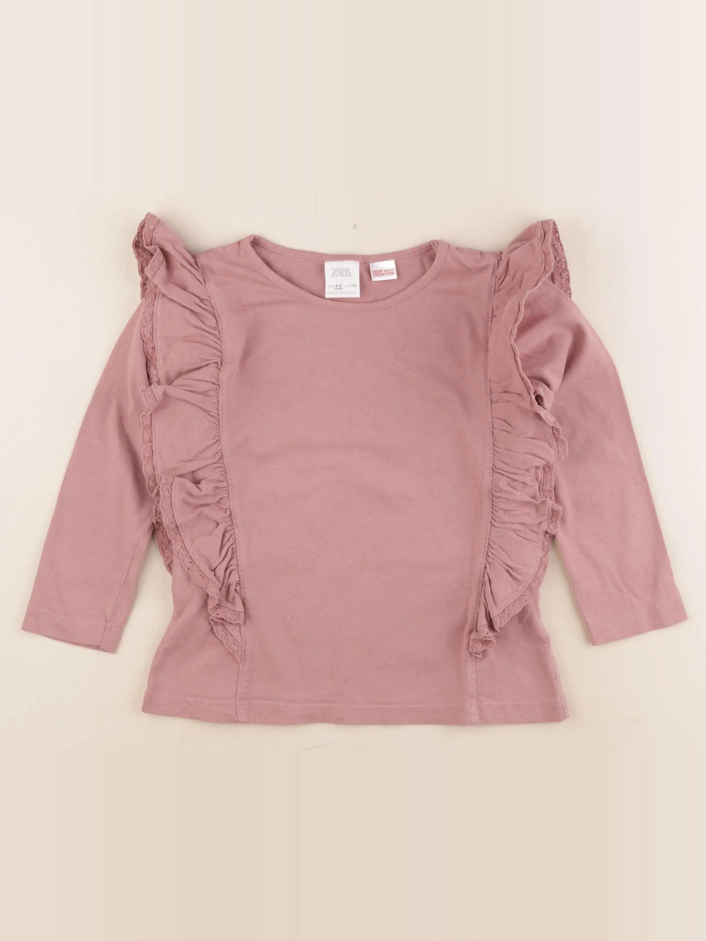 Zara - tee-shirt violet - 4/5 ans