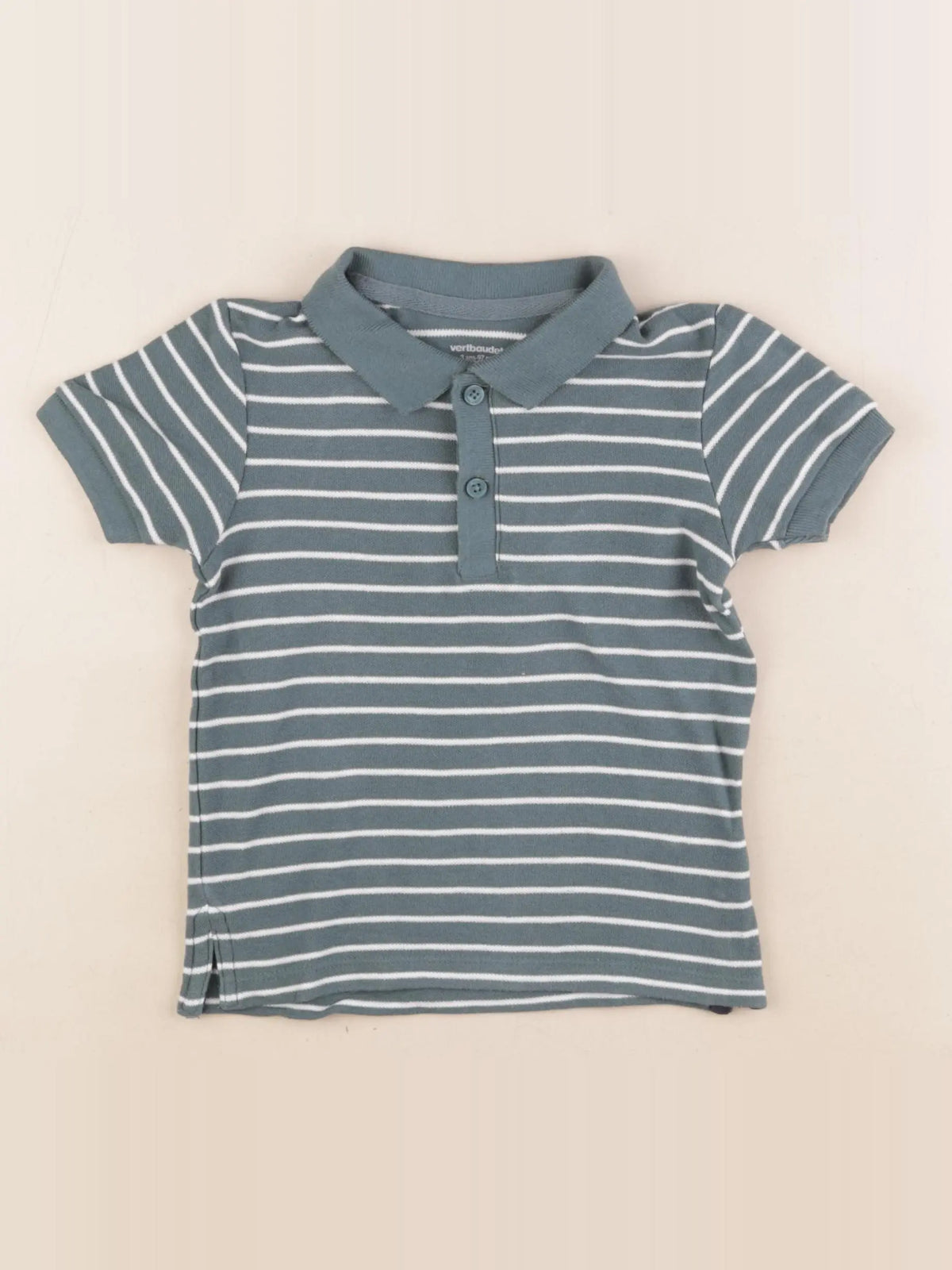 Vertbaudet - polo vert - 3 ans