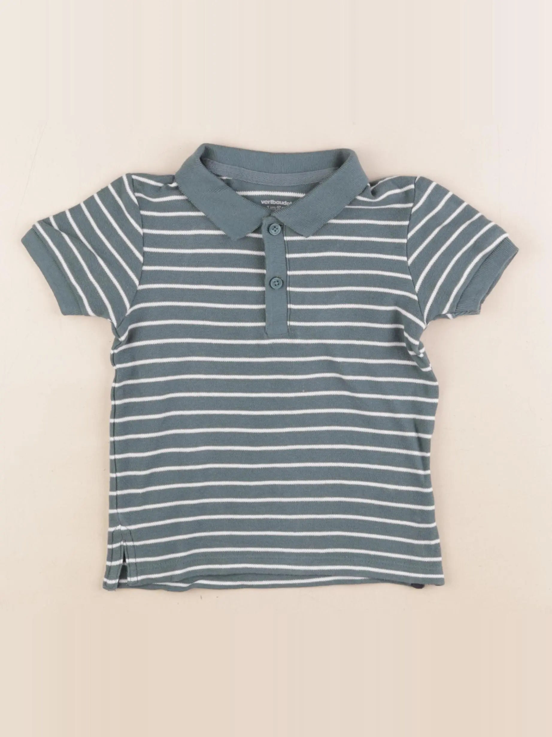 Vertbaudet - polo vert - 3 ans