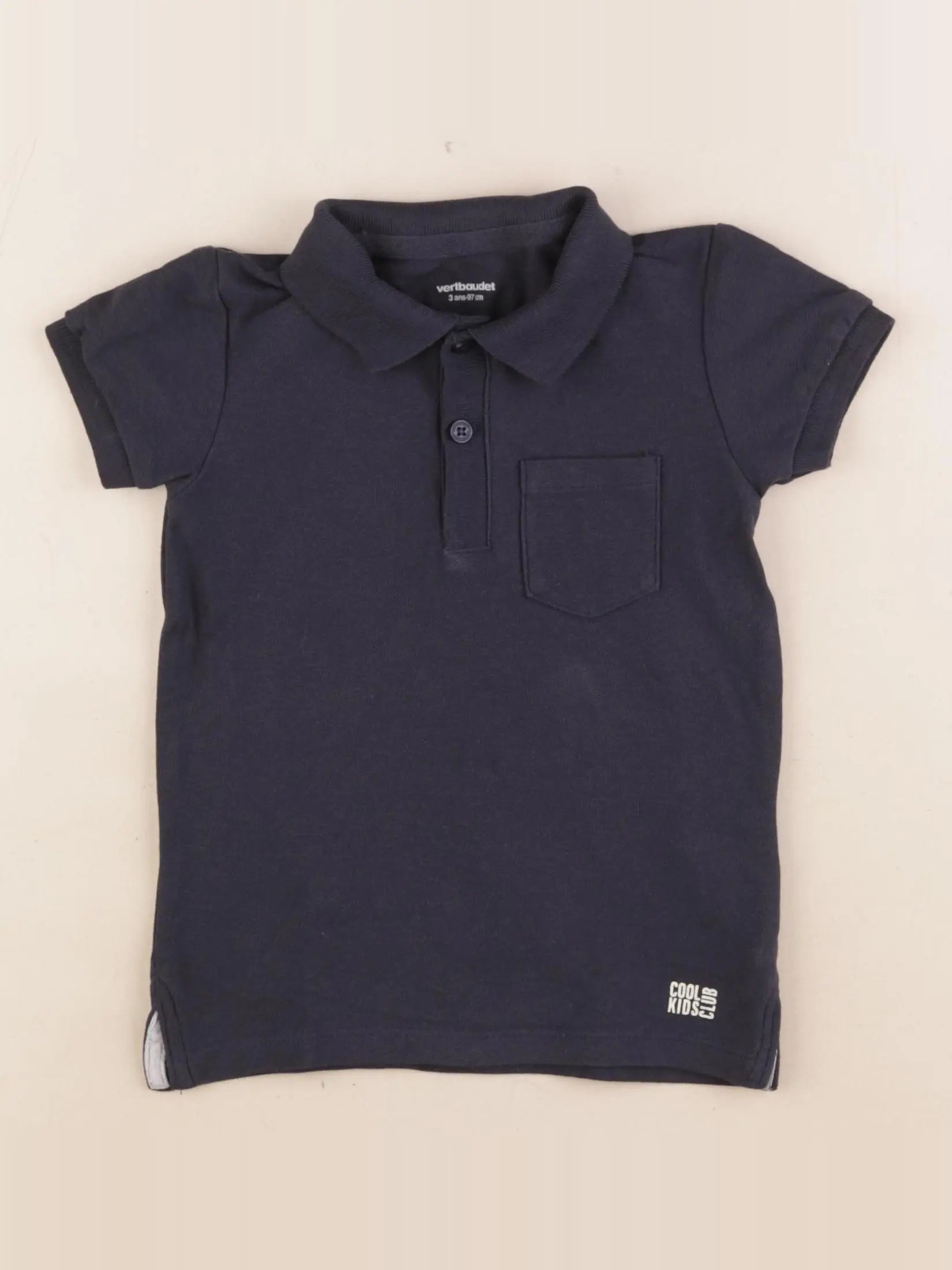Vertbaudet - polo bleu - 3 ans