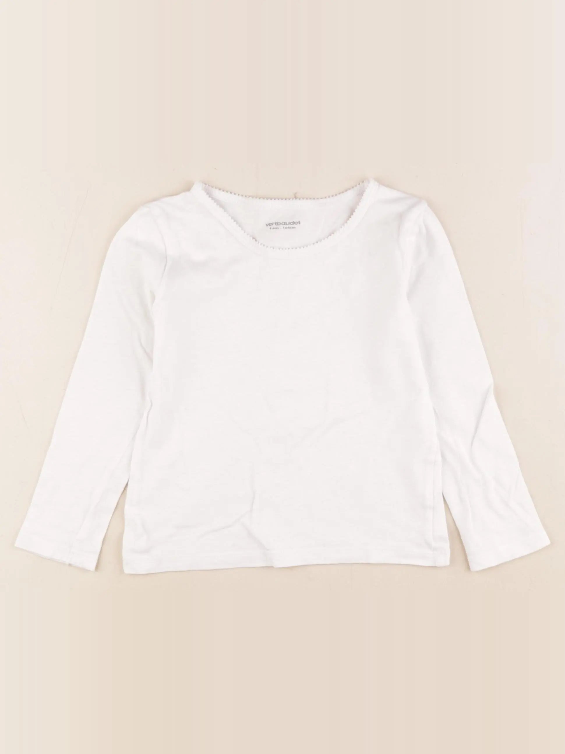Vertbaudet - maillot de corps blanc - 4 ans