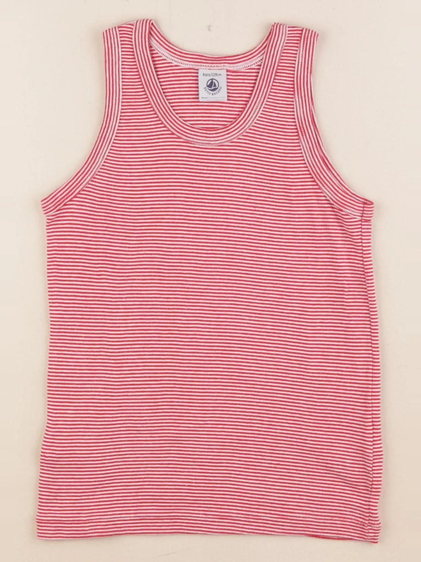 Petit Bateau - maillot de corps rouge - 8 ans