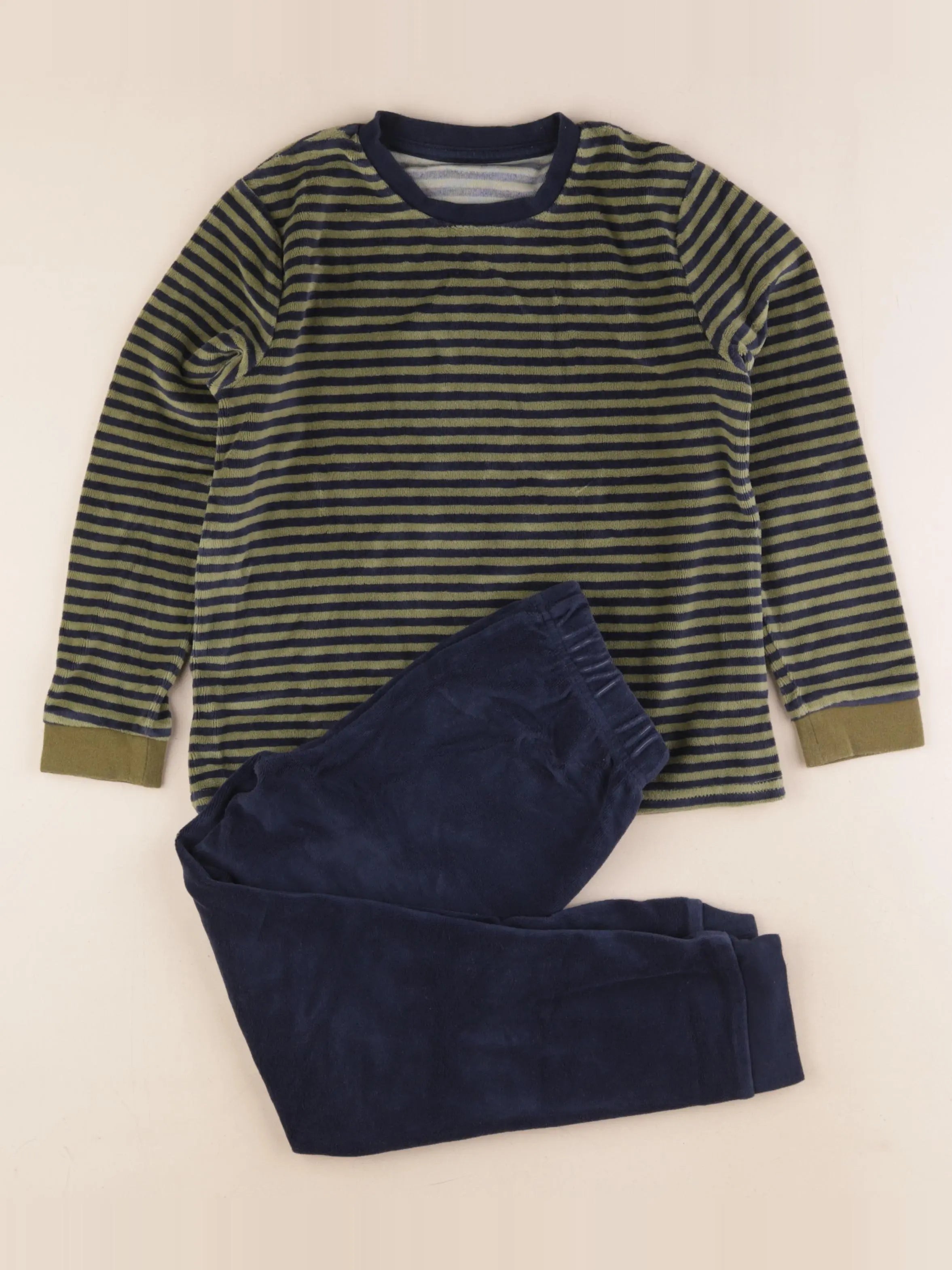 Vertbaudet - pyjama velours multicolore - 8 ans
