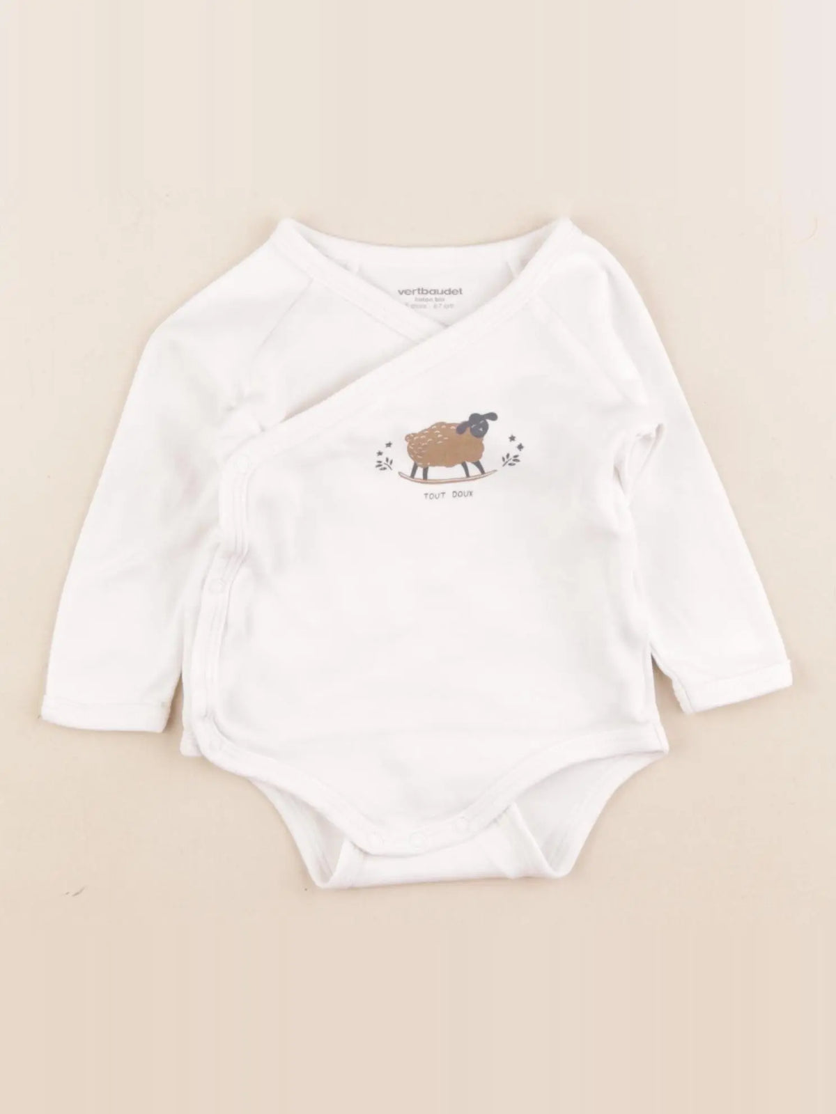 Vertbaudet - body blanc - 6 mois