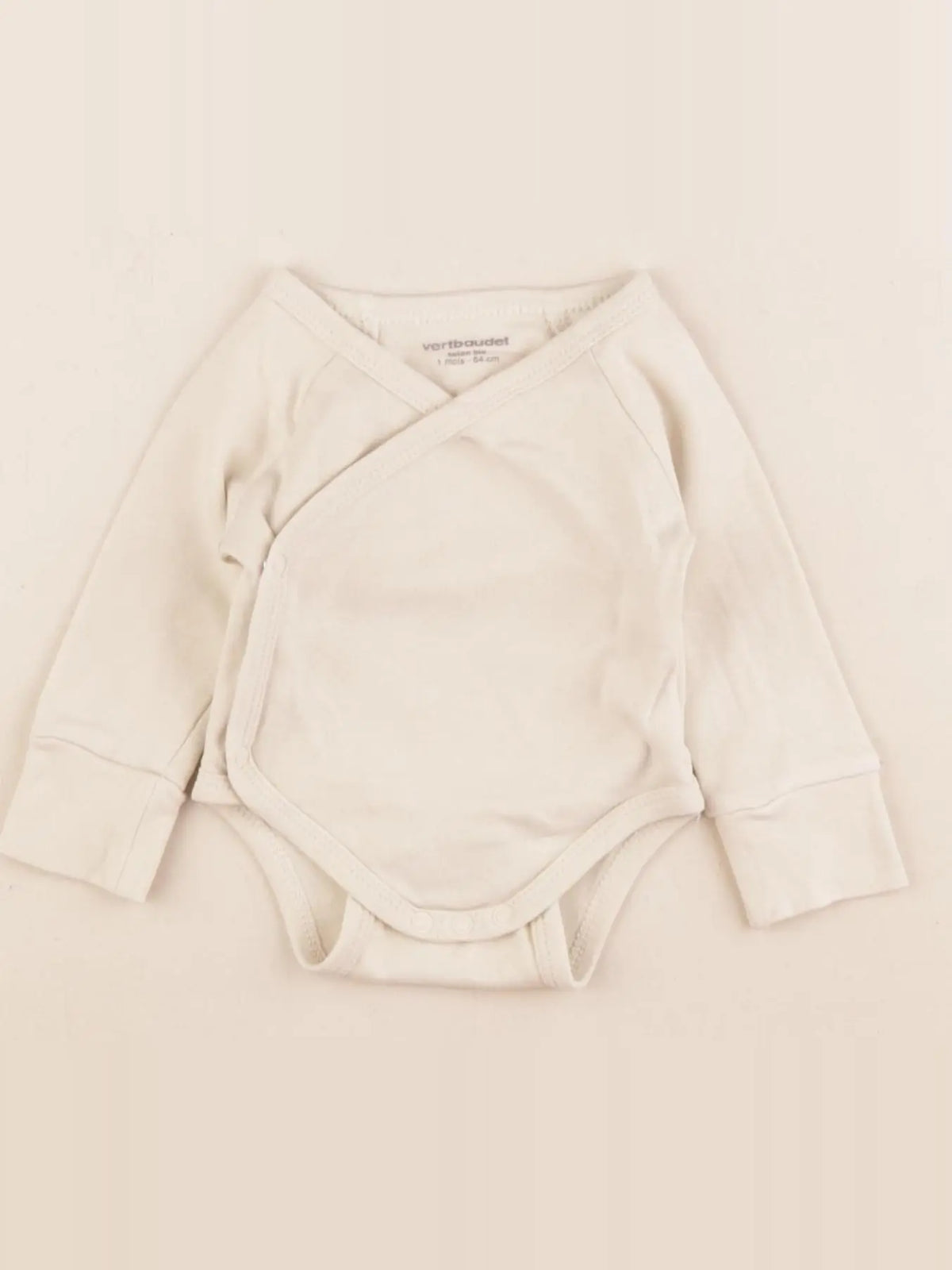 Vertbaudet - body beige - 1 mois