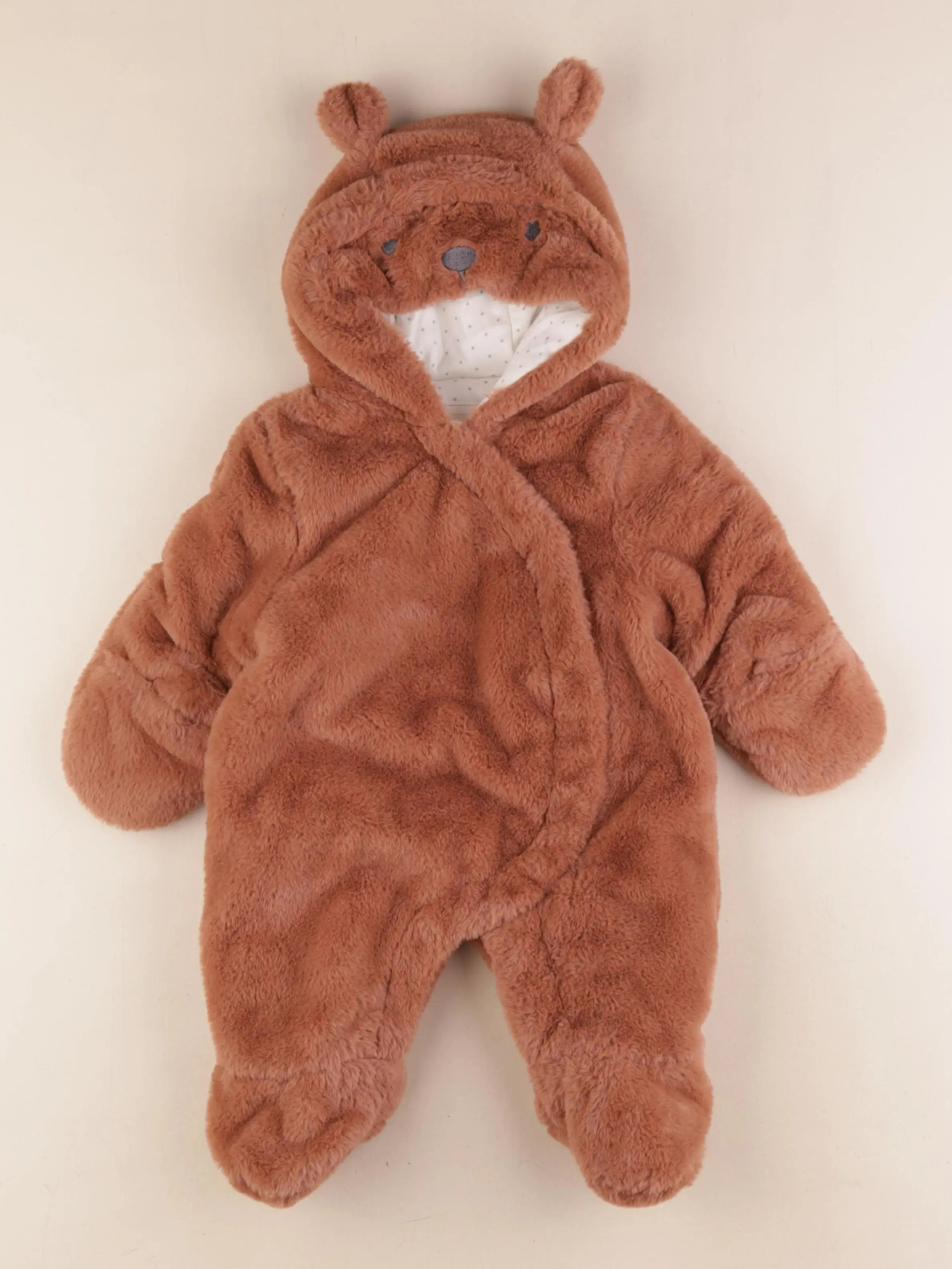 Vertbaudet - combi-pilote marron - 3 mois