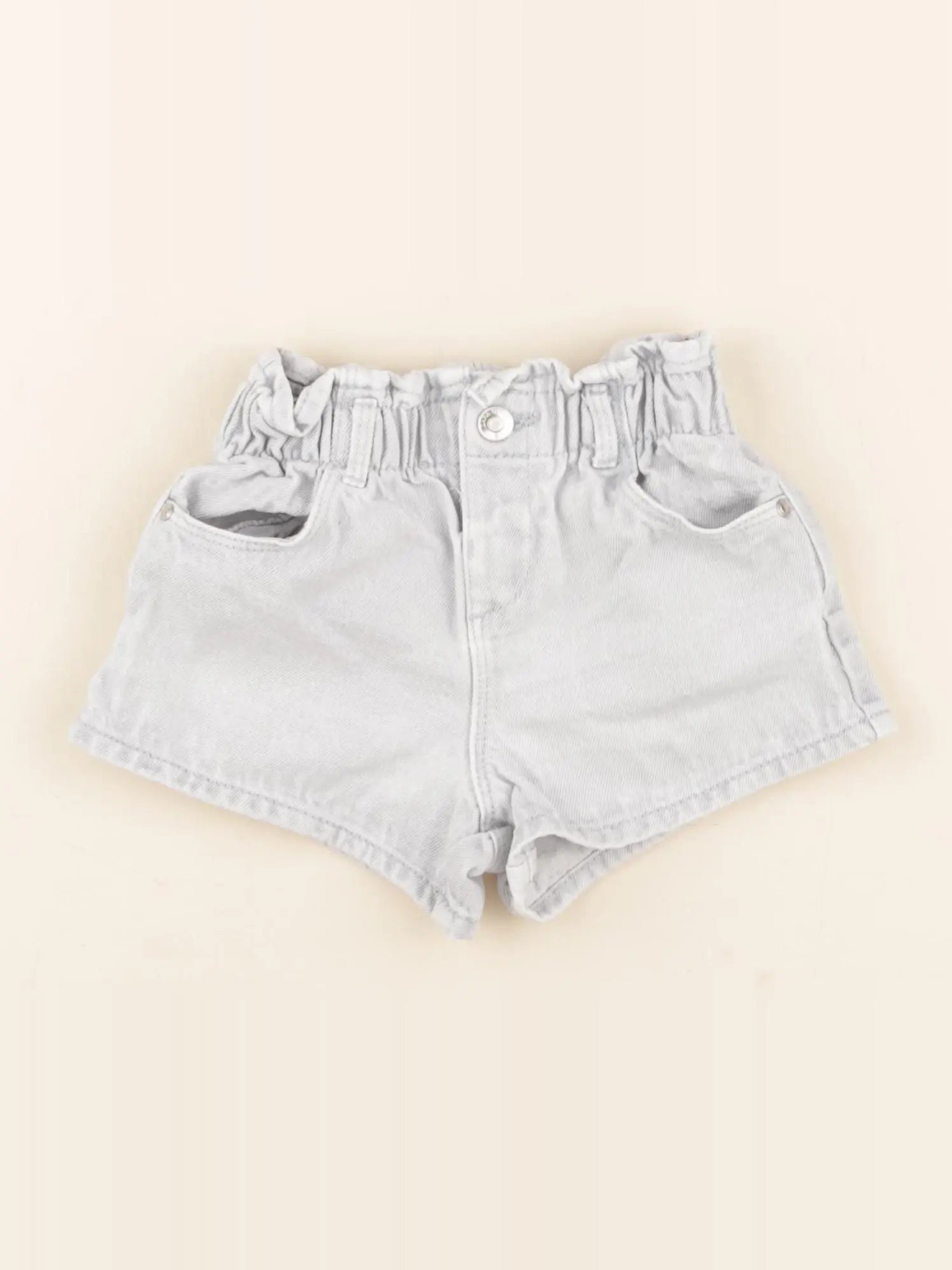 Zara - short bleu - 12/18 mois