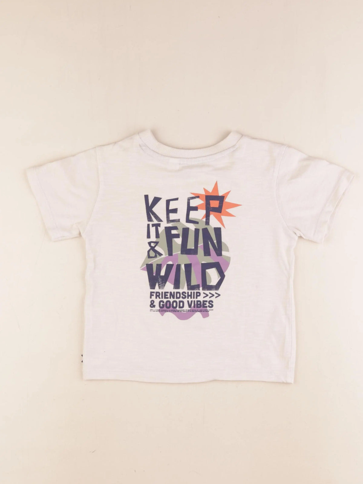 Okaidi - tee-shirt imprimé au dos marron - 3 ans