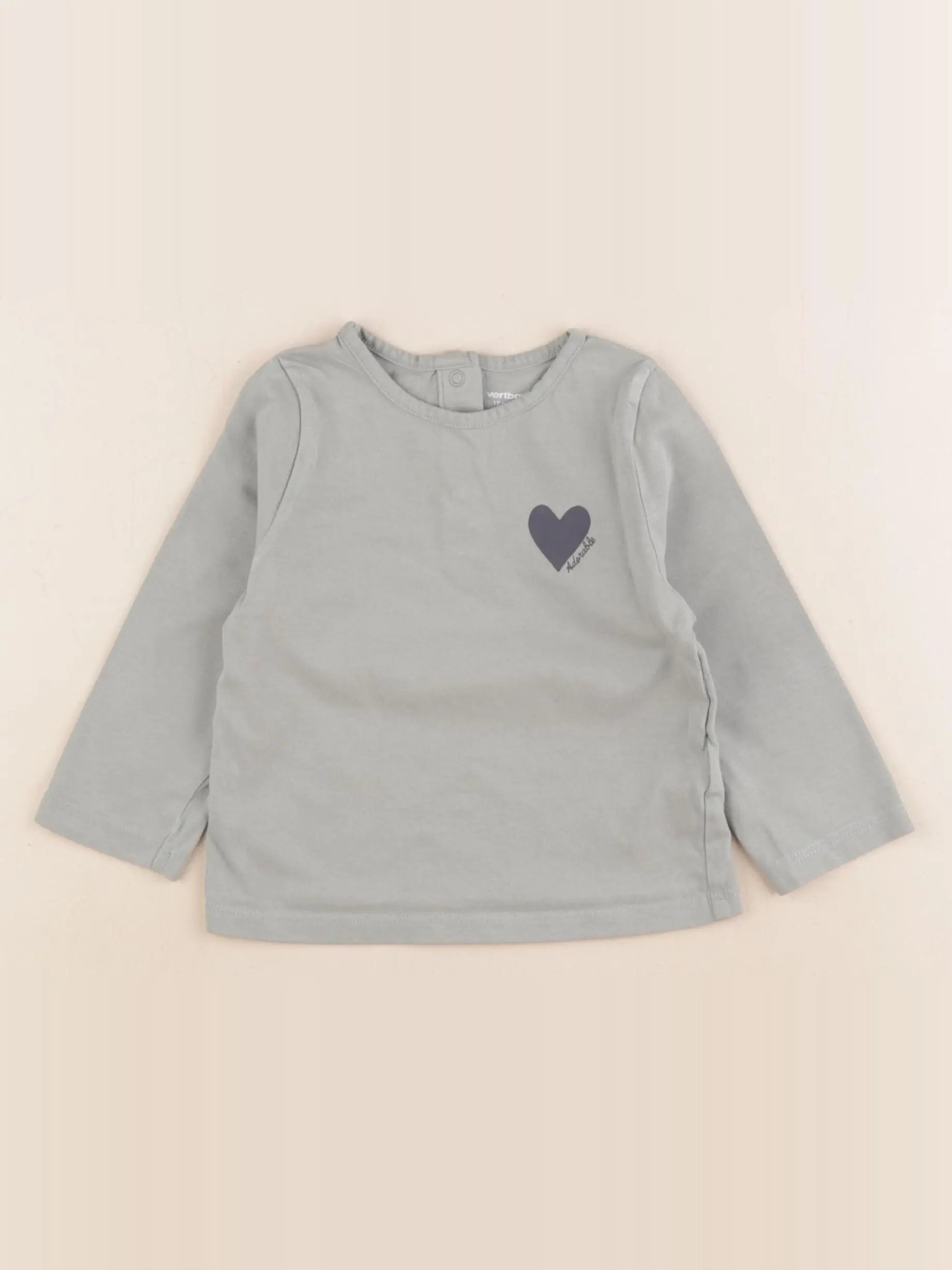 Vertbaudet - tee-shirt vert - 12 mois