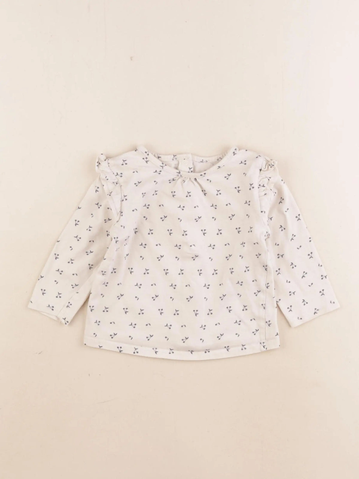 Vertbaudet - tee-shirt beige - 9 mois