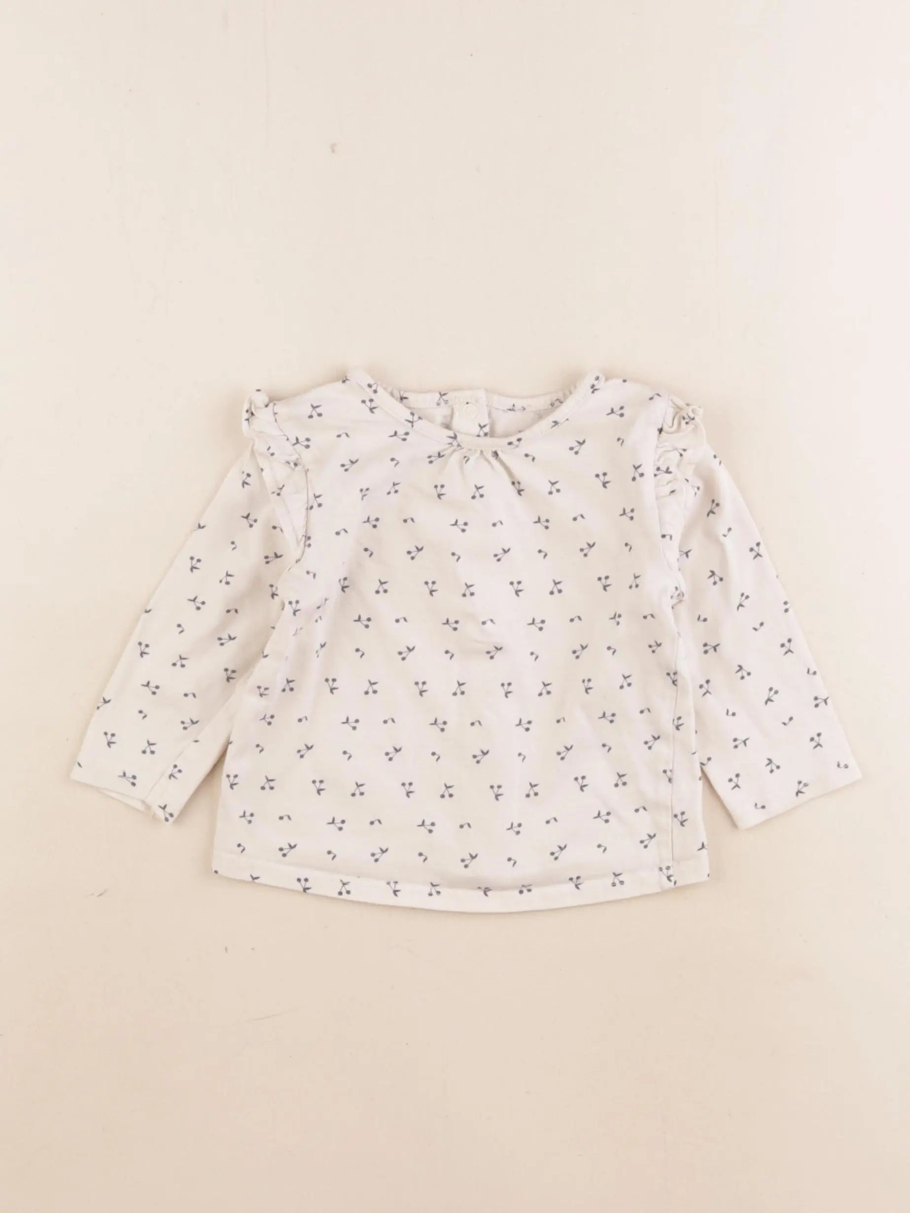Vertbaudet - tee-shirt beige - 9 mois