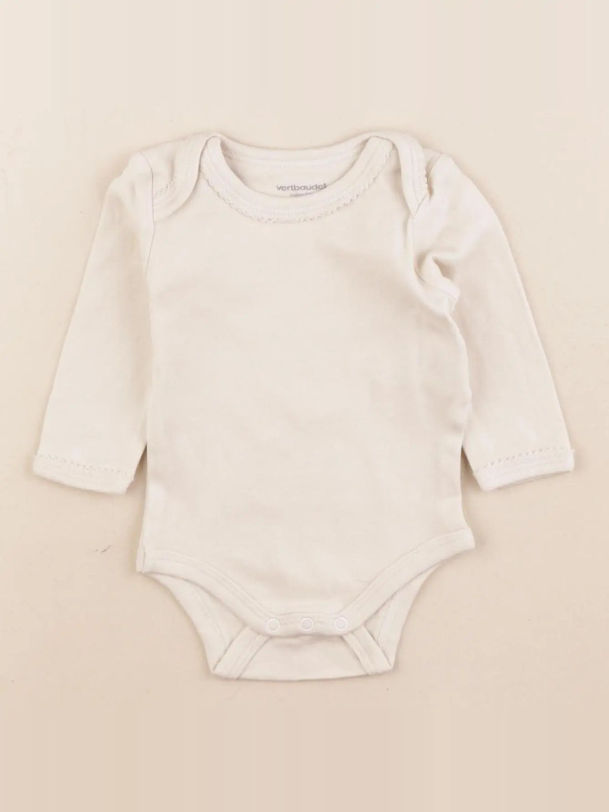 Vertbaudet - body beige - 3 mois