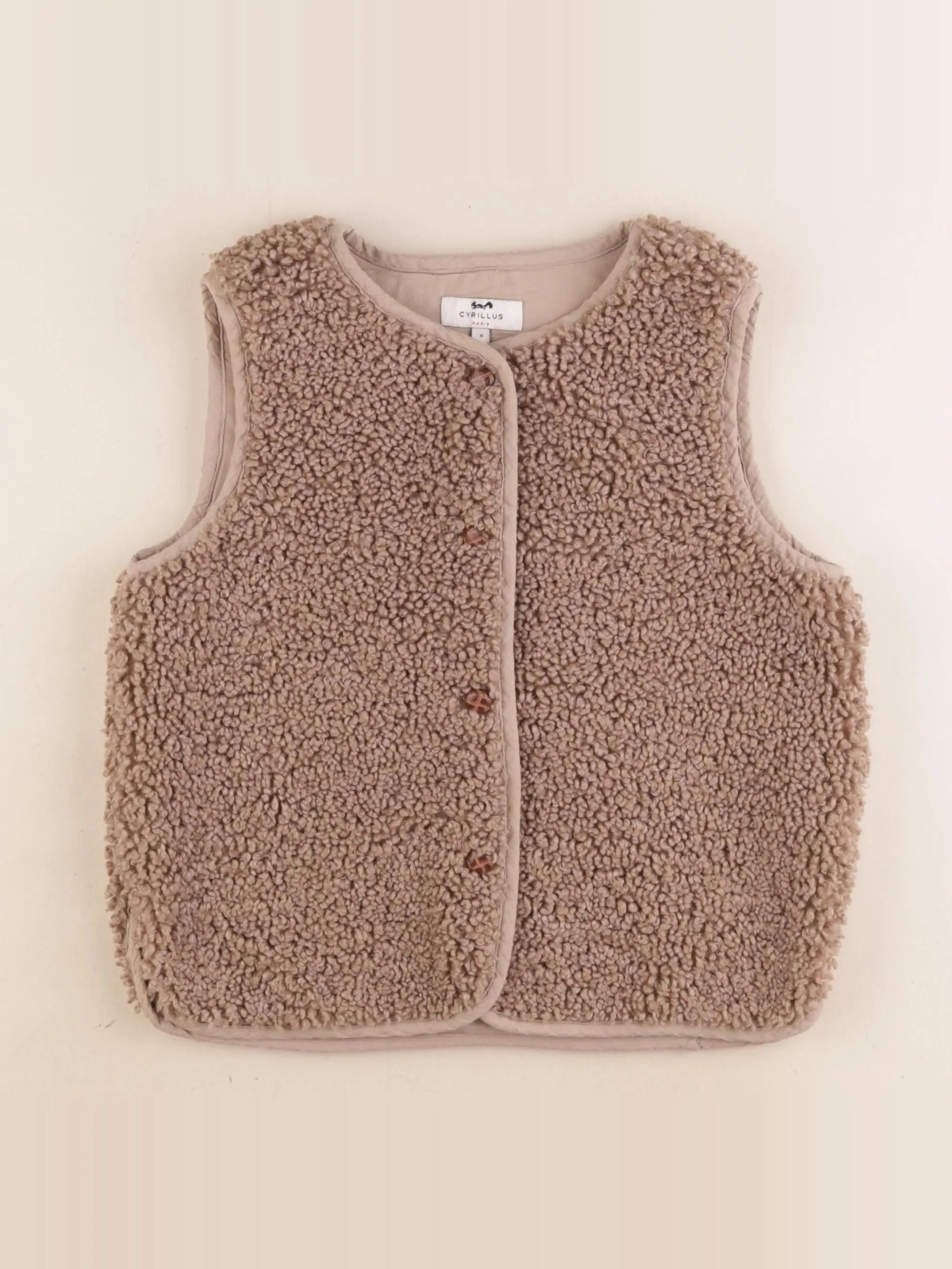 Cyrillus - gilet marron - 8 ans