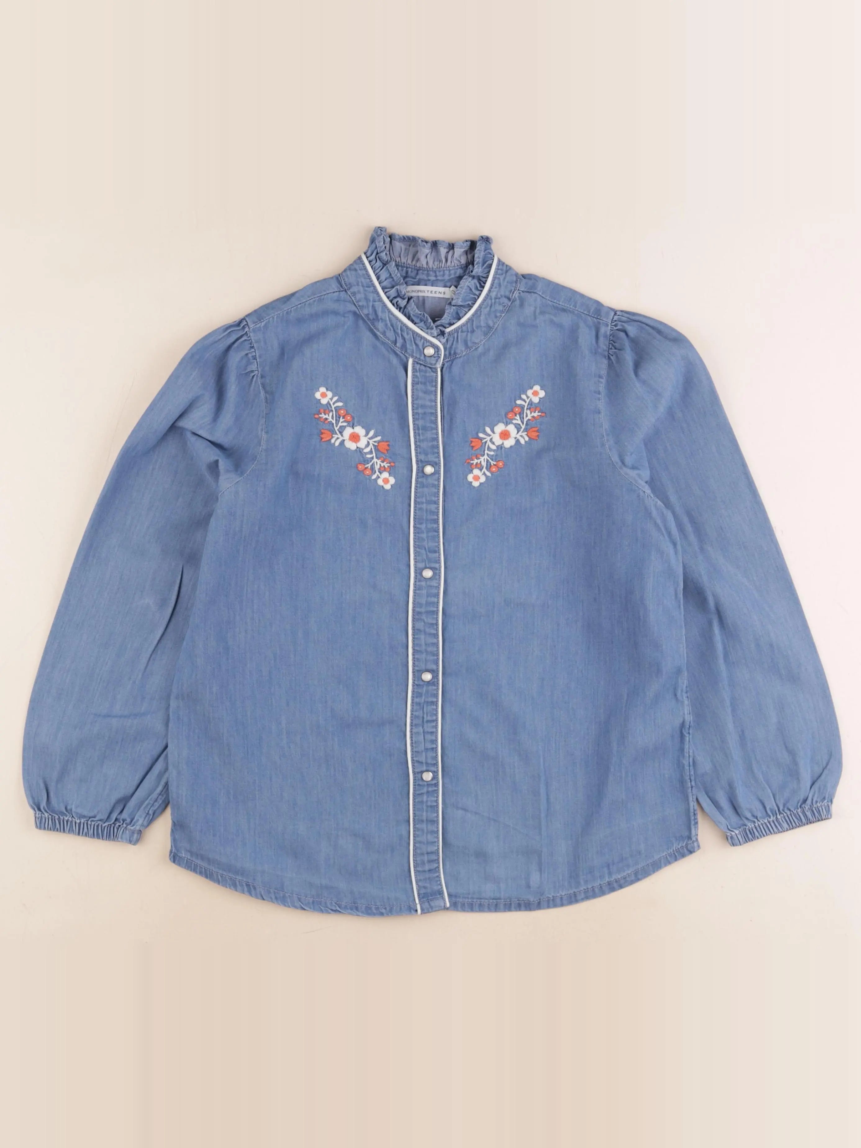 Monoprix - blouse bleu - 10 ans