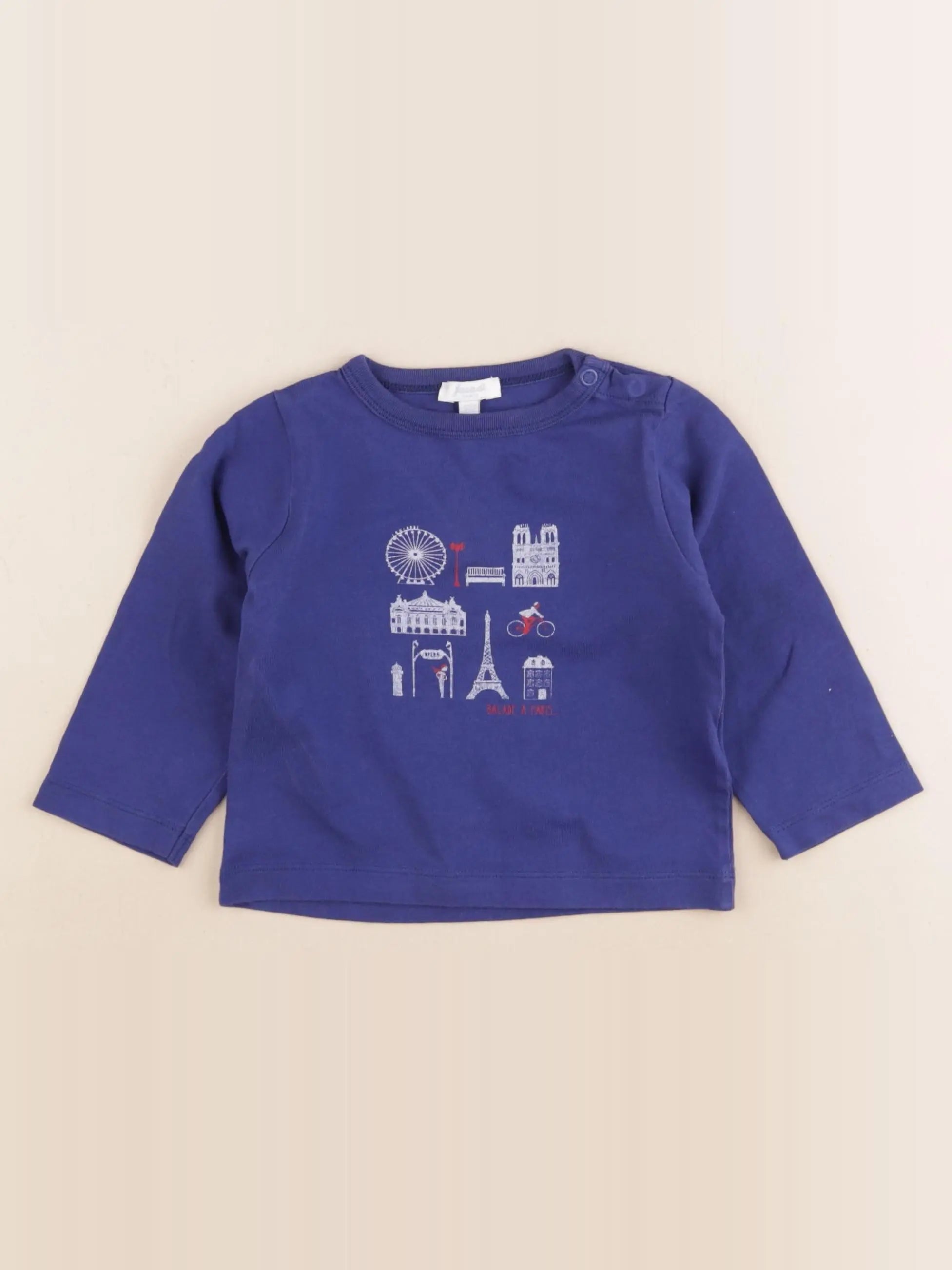 Jacadi - tee-shirt bleu - 18 mois