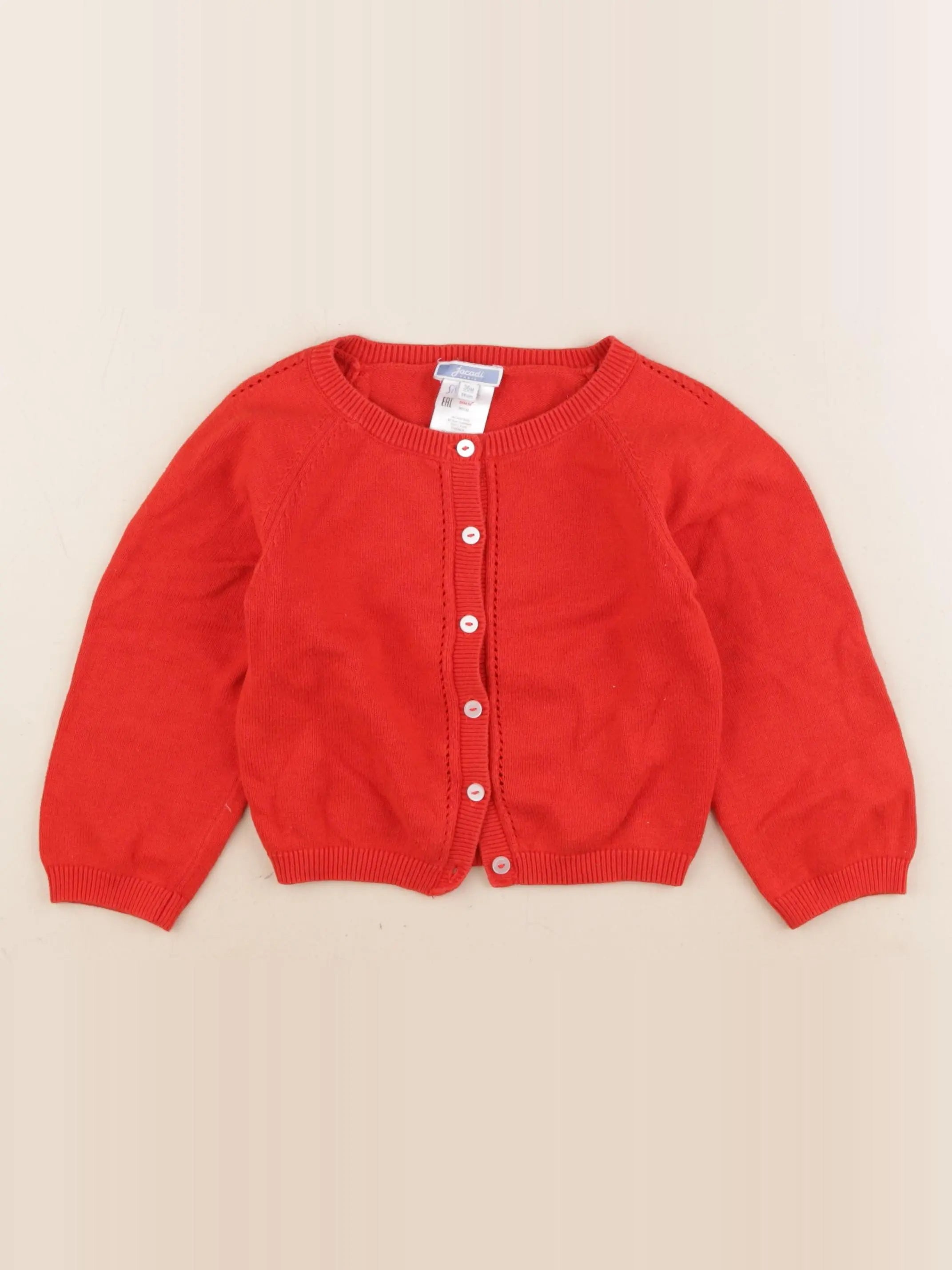 Jacadi - gilet rouge - 36 mois