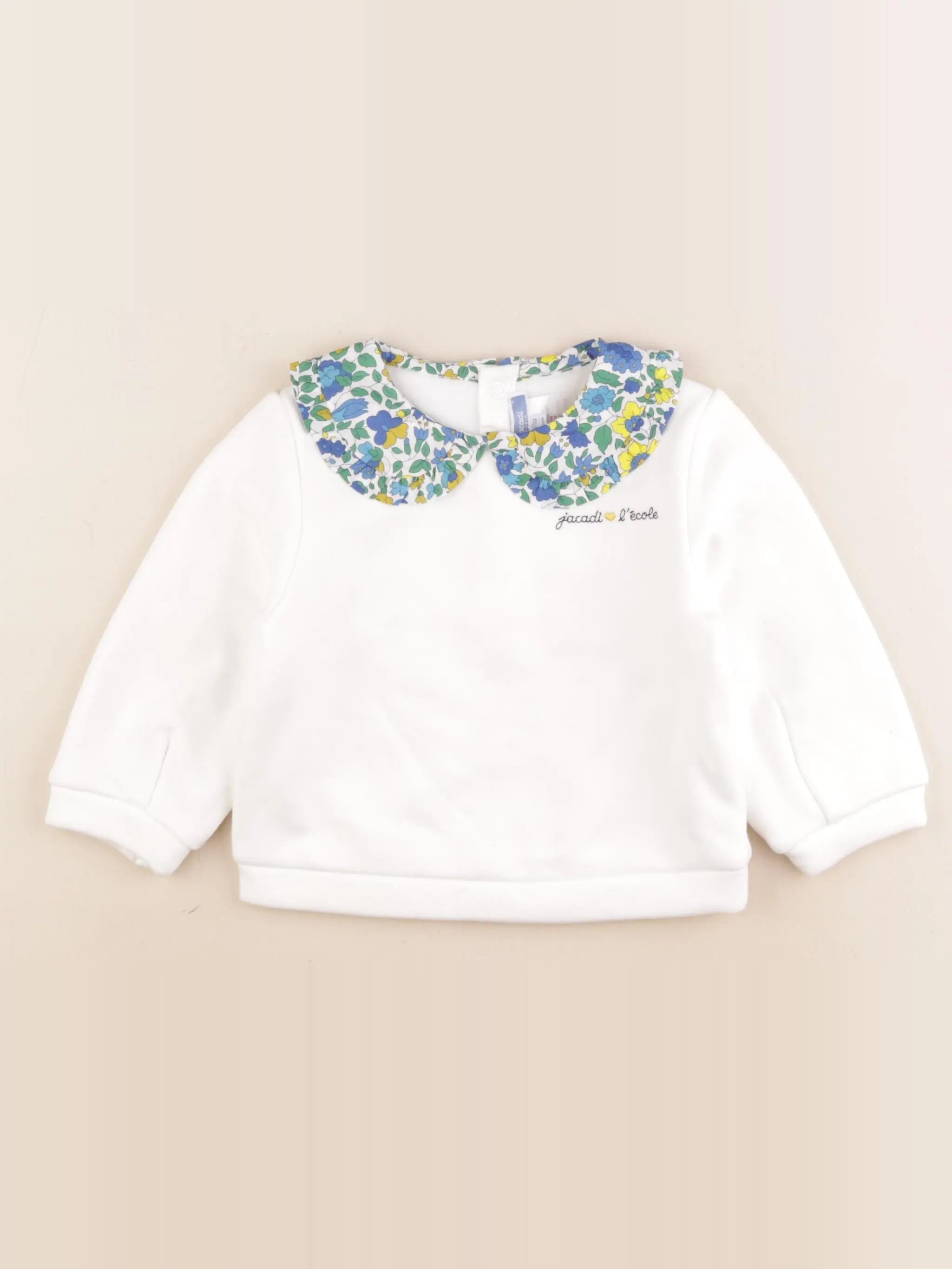 Jacadi - sweat blanc - 18 mois