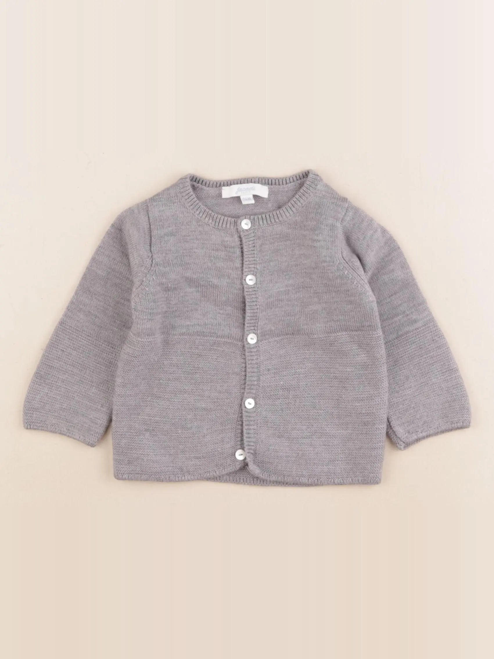 Jacadi - gilet gris - 6 mois