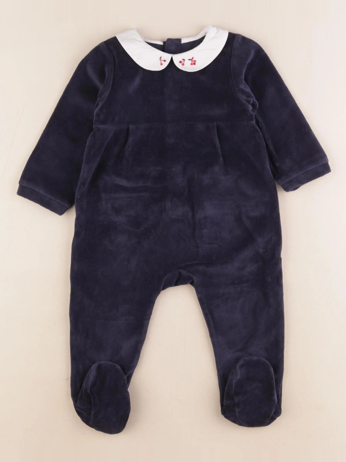 Jacadi - pyjama velours bleu - 12 mois