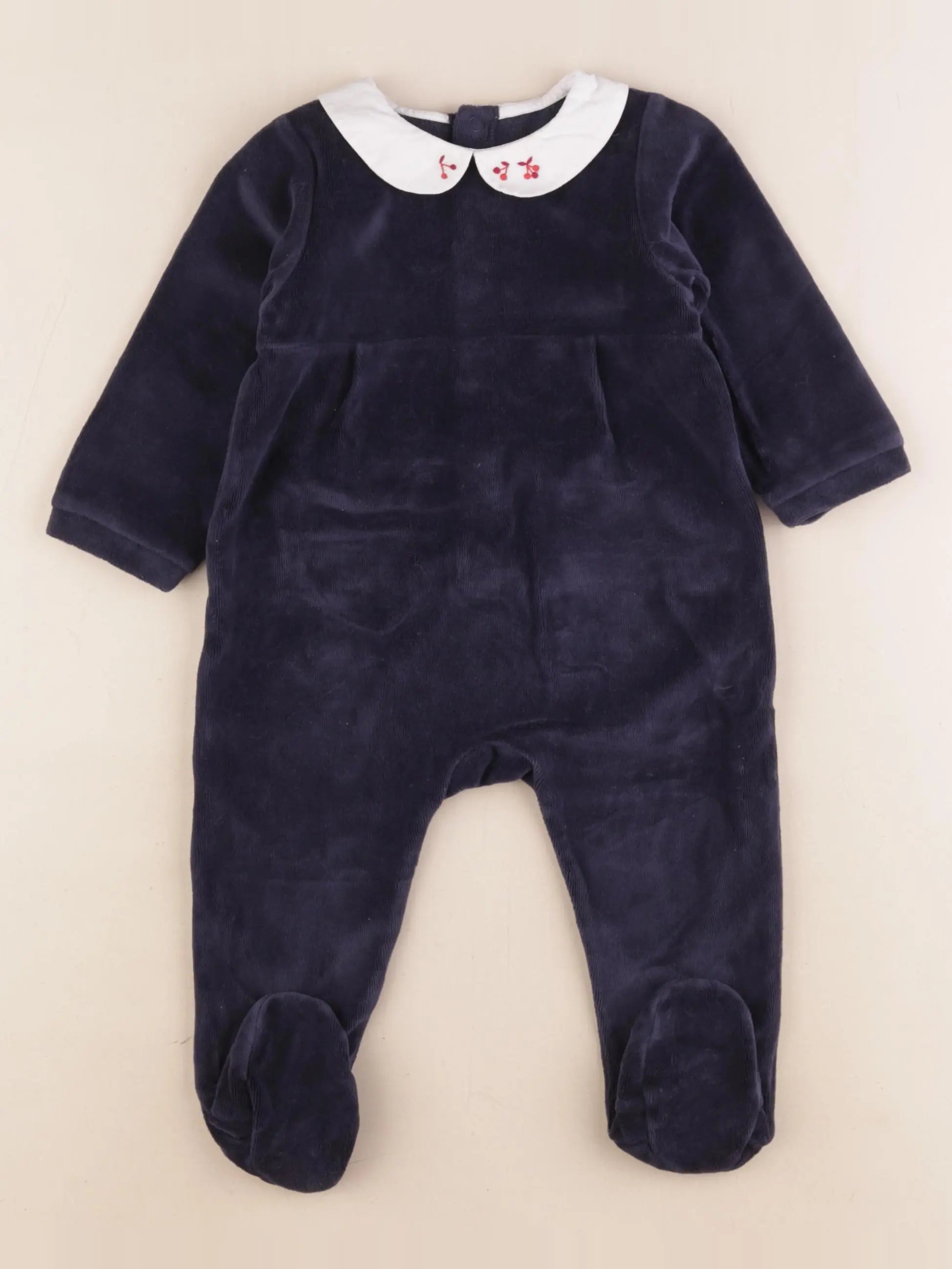 Jacadi - pyjama velours bleu - 12 mois