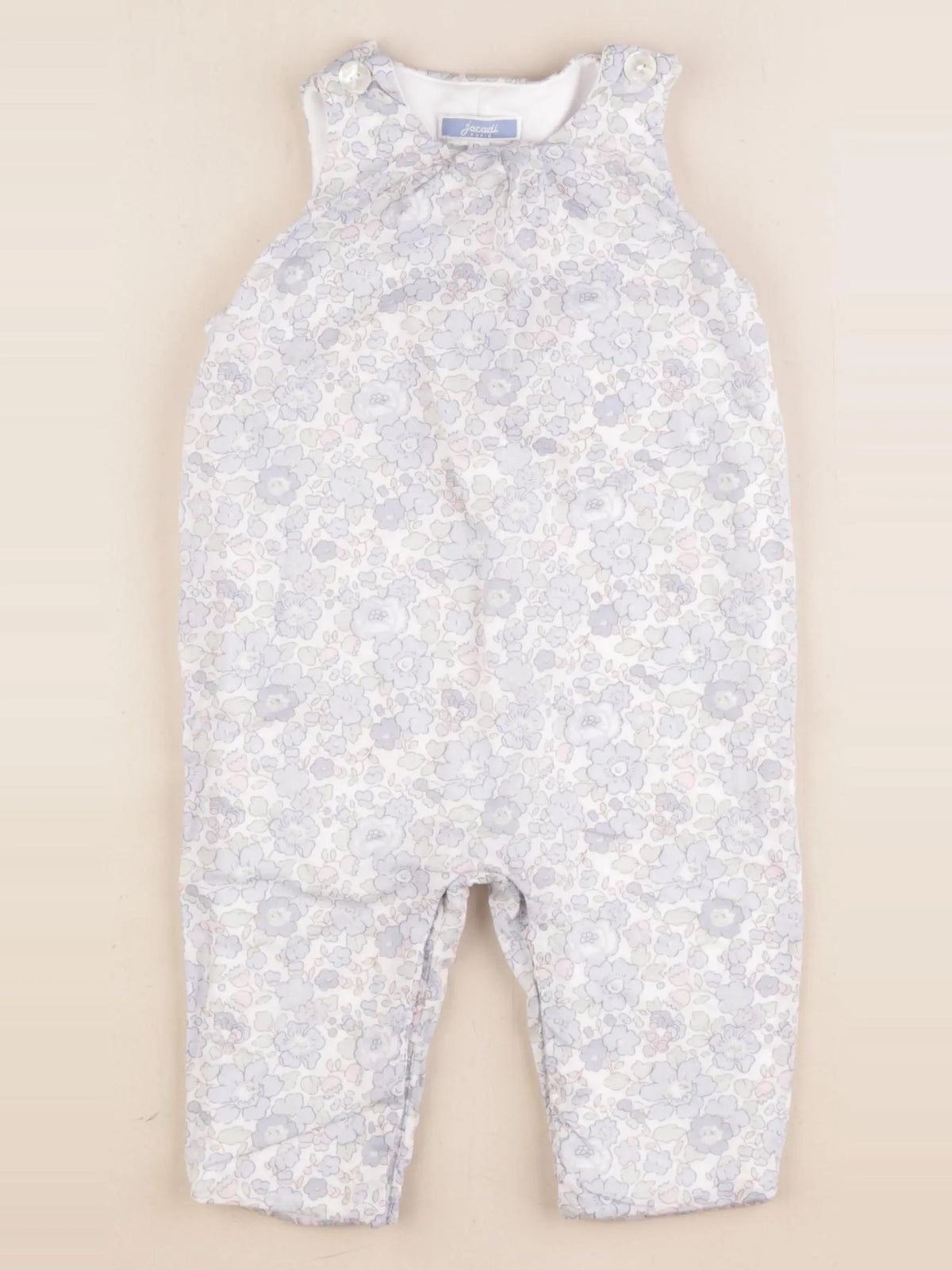 Jacadi - combinaison doublé, liberty multicolore - 12 mois