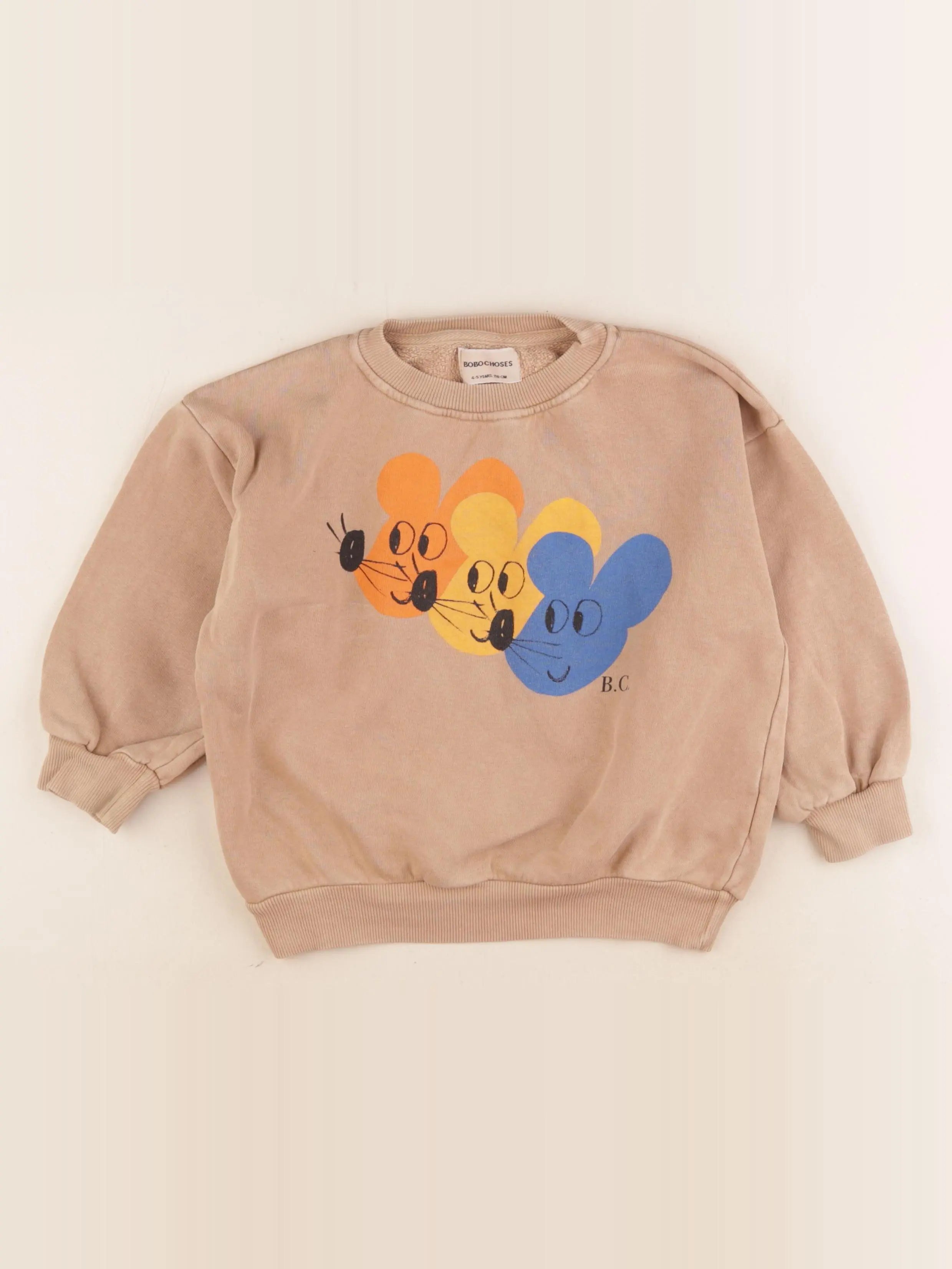 Bobo Choses - sweat marron - 4/5 ans