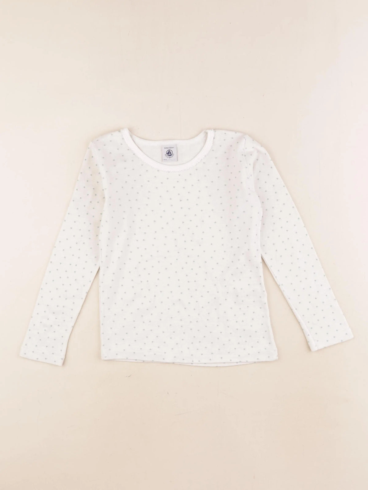Petit Bateau - maillot de corps blanc, vert - 6 ans
