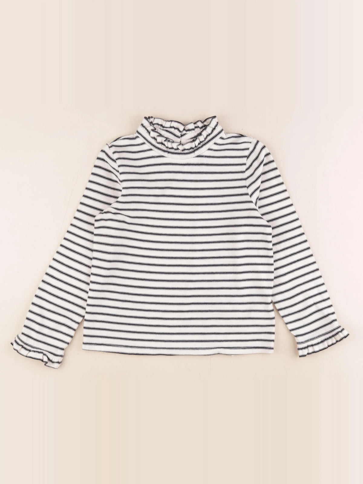 Cyrillus - tee-shirt blanc, bleu - 6 ans