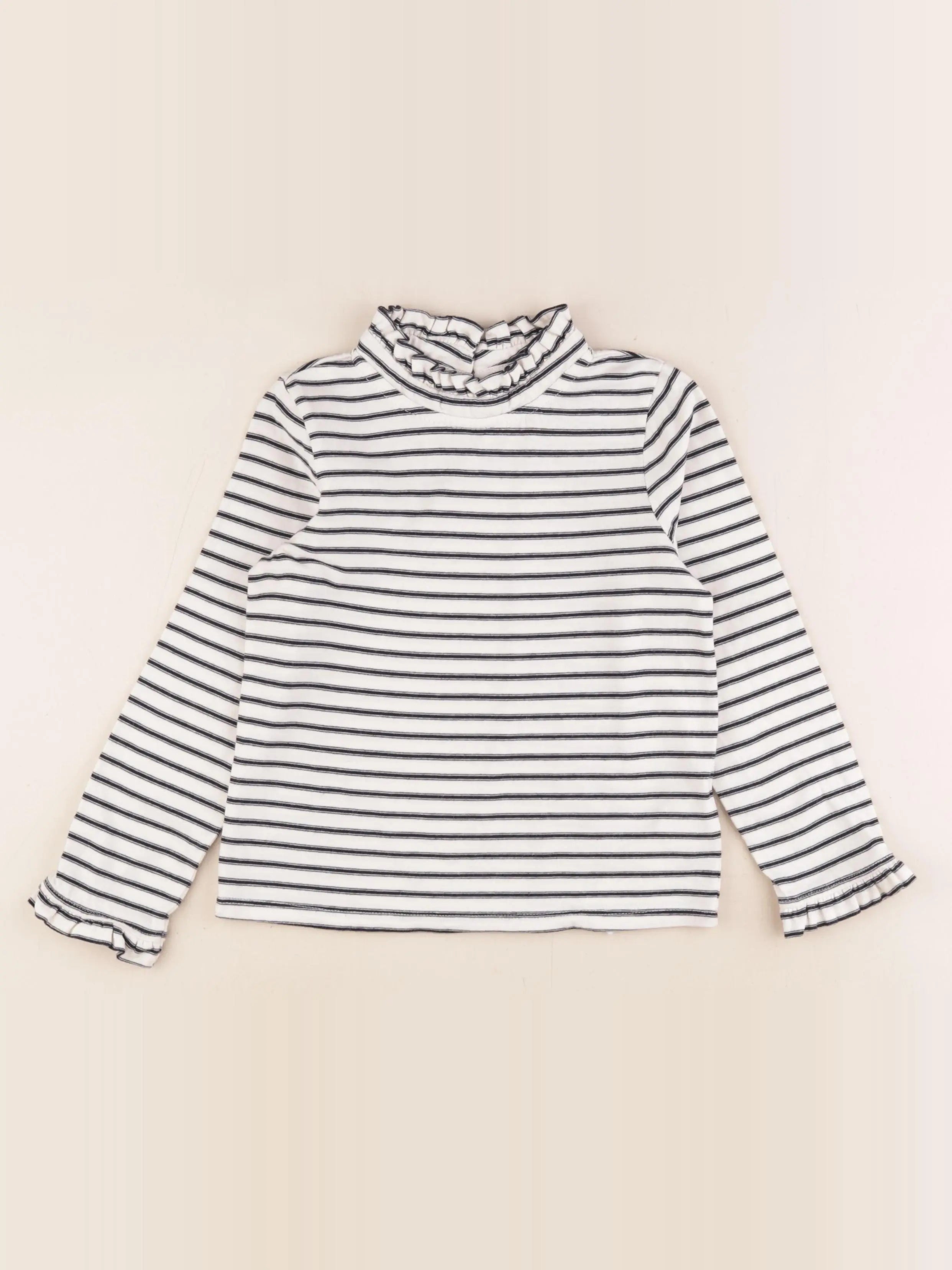 Cyrillus - tee-shirt blanc, bleu - 6 ans