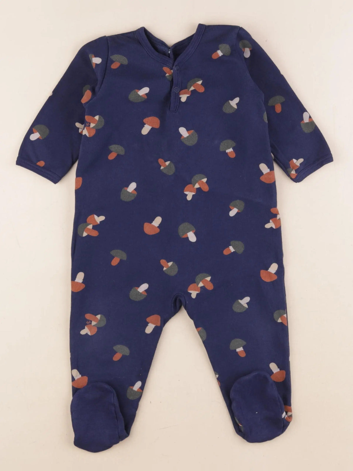 Petit Bateau - pyjama coton bleu - 12 mois