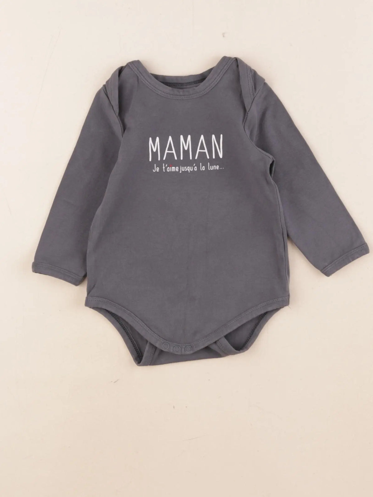 Vertbaudet - body gris - 9 mois