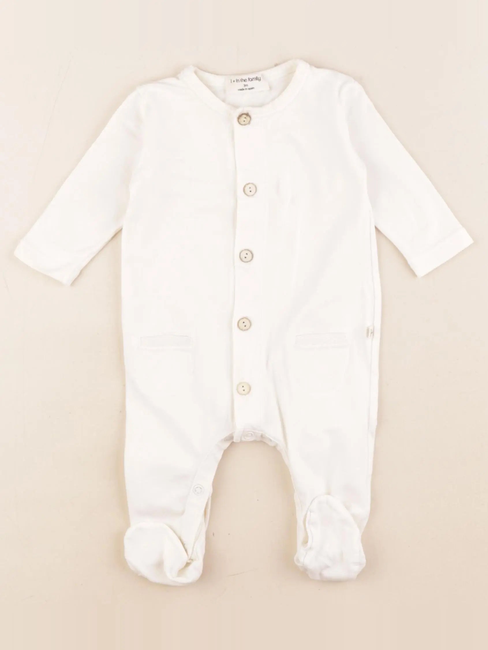 1+ In the family - pyjama coton beige - 3 mois