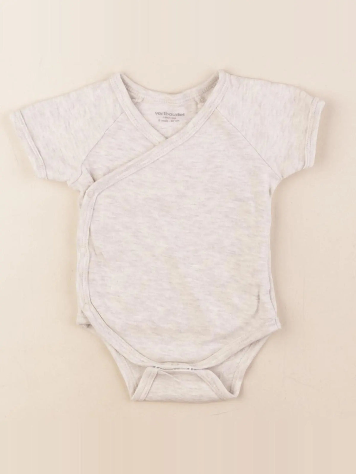 Vertbaudet - body beige - 6 mois