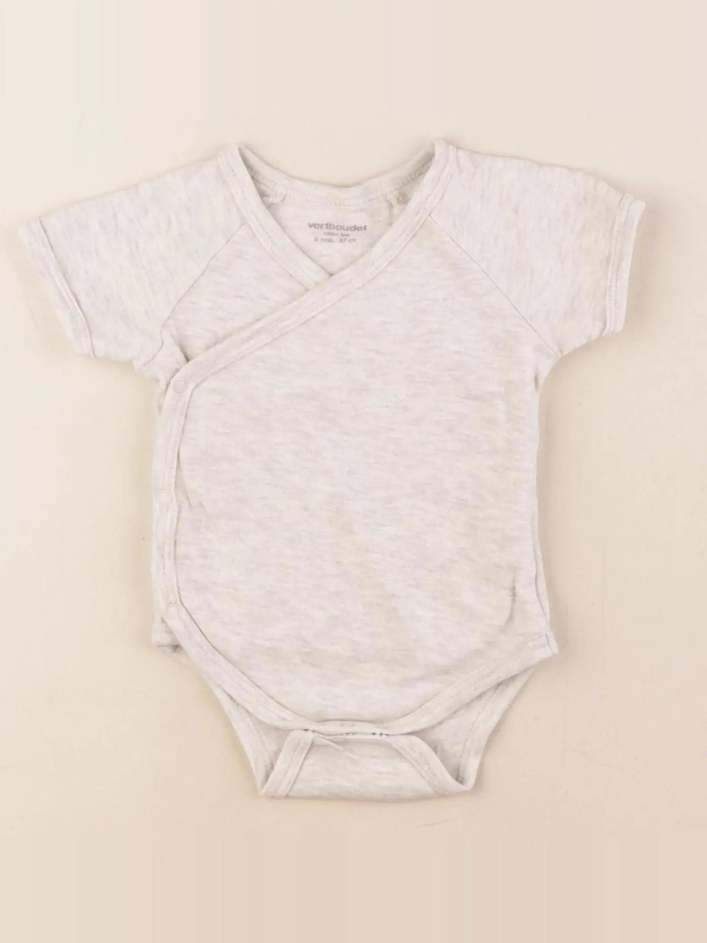 Vertbaudet - body beige - 6 mois