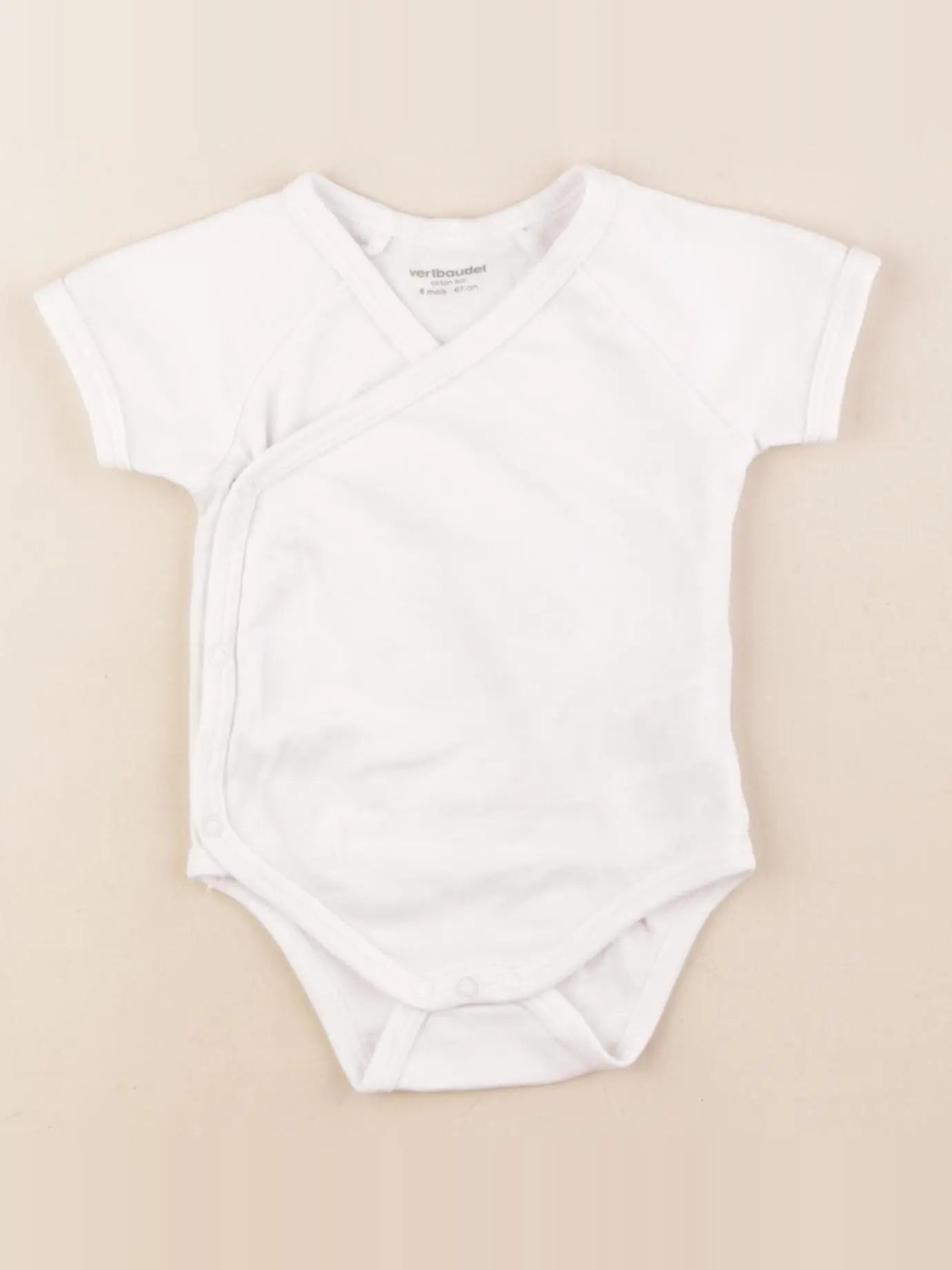 Vertbaudet - body blanc - 6 mois
