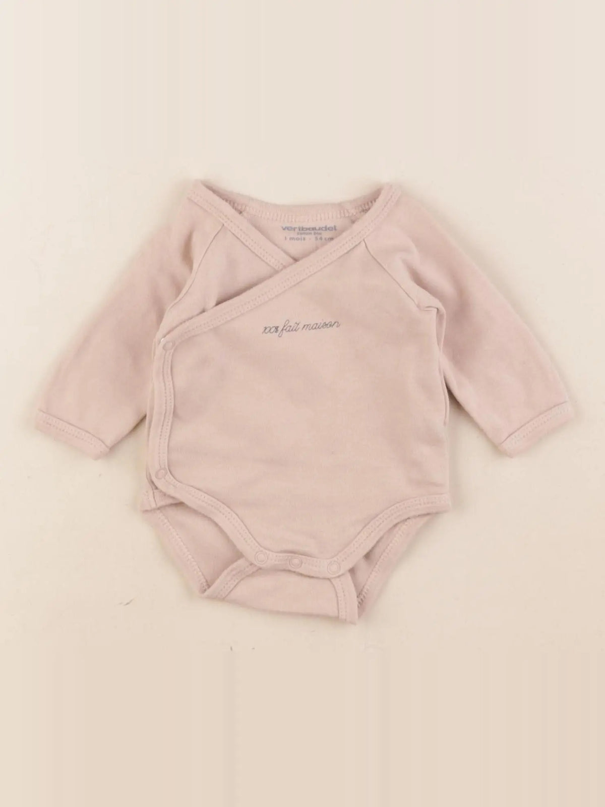 Vertbaudet - body beige - 3 mois